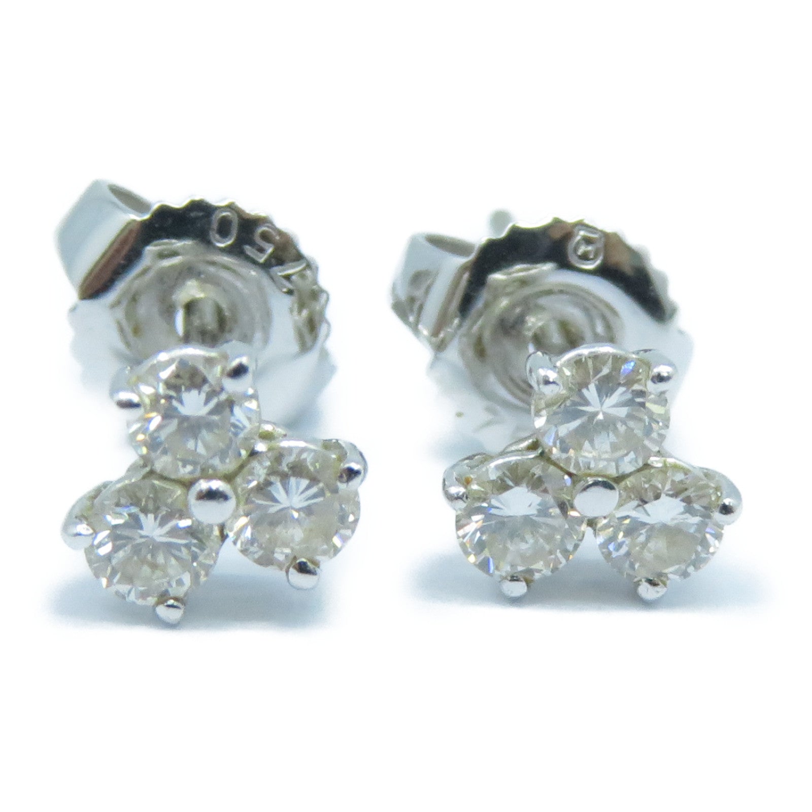 JEWELRY 【激減優惠】18K白金Diamond Earrings鑽石耳環