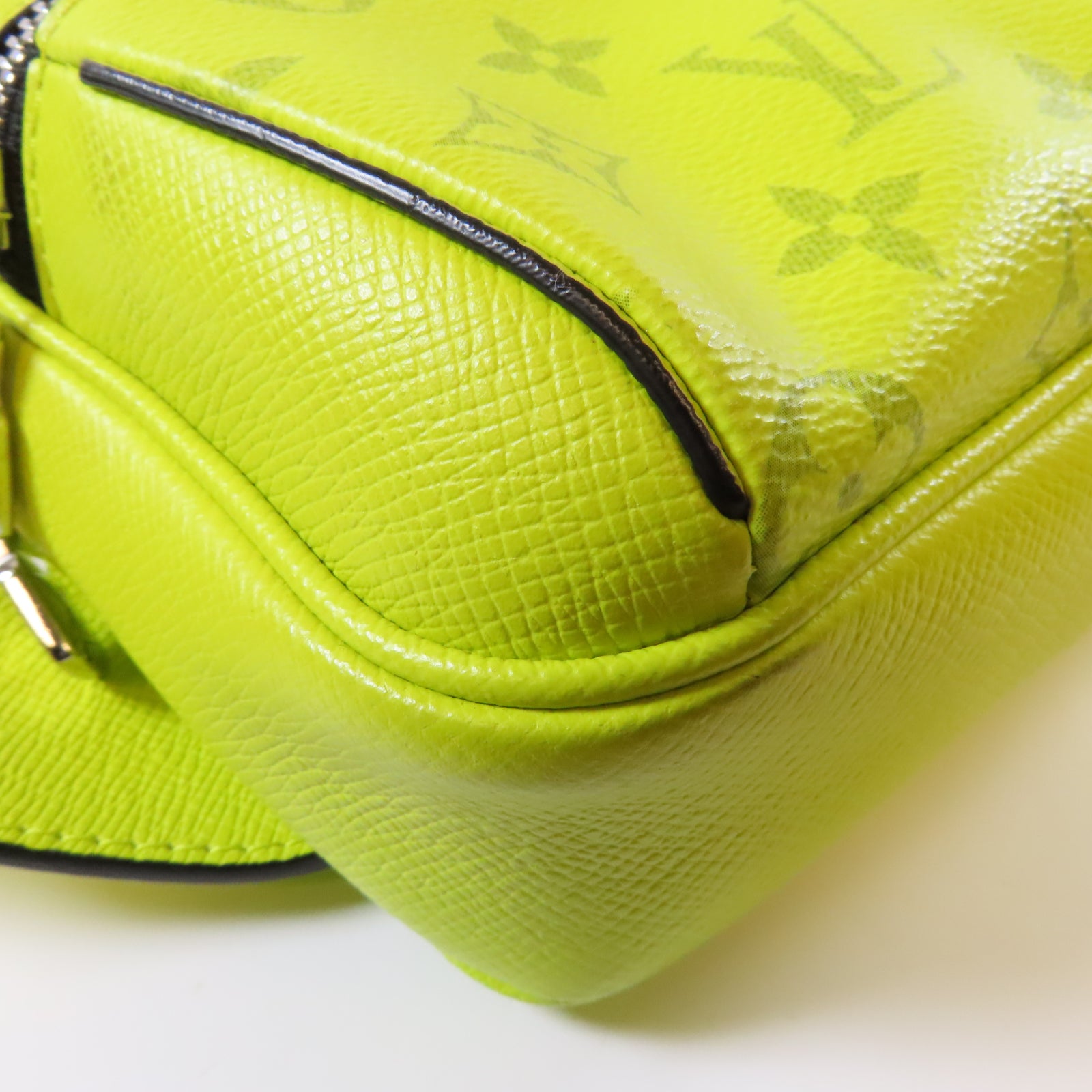 LOUIS VUITTON 【激減優惠】Monogram/Taiga Bum/Outdoor Jaune銀扣腰包黃色