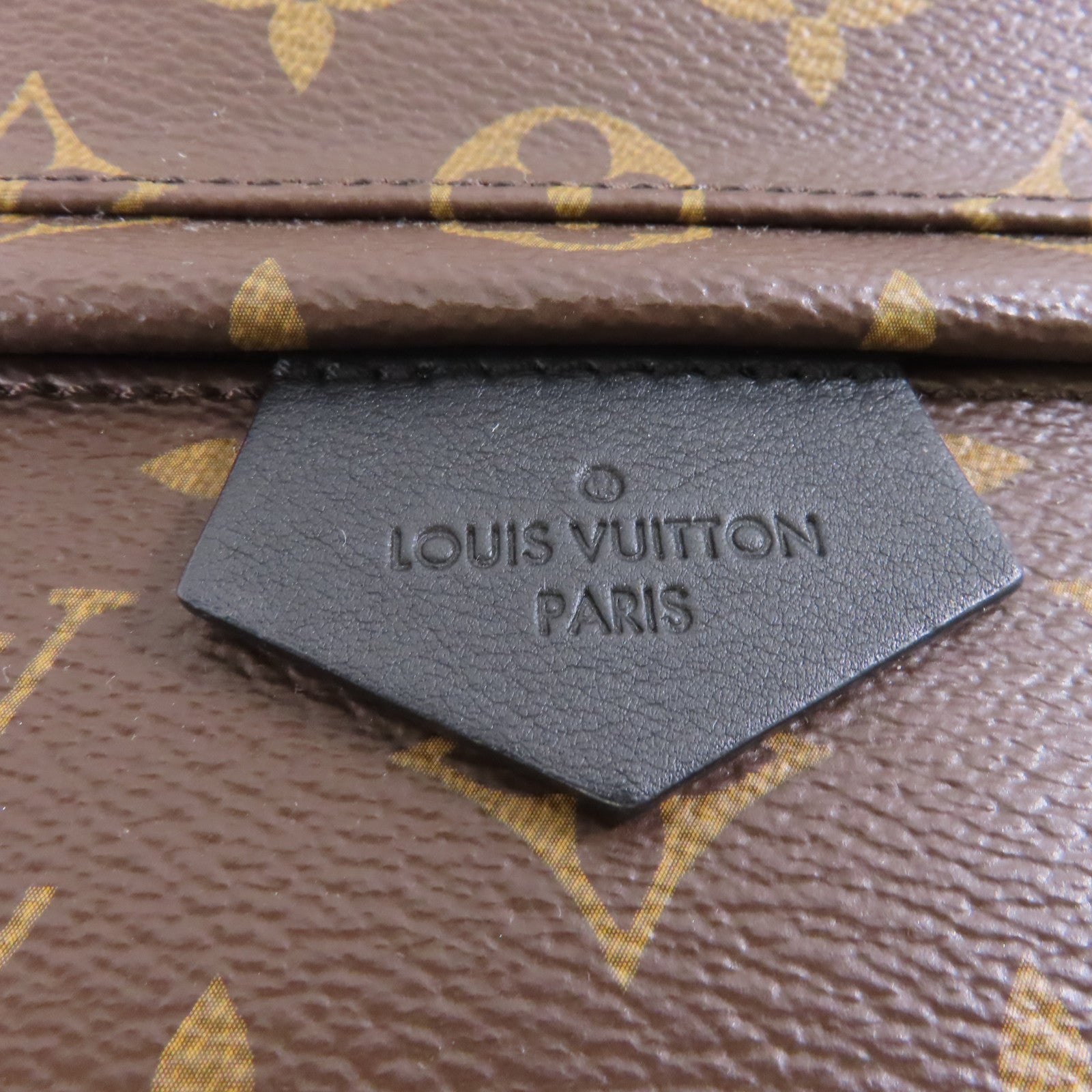 LOUIS VUITTON 【激減優惠】Monogram Macassar Palm Spring MM金扣背包棕色