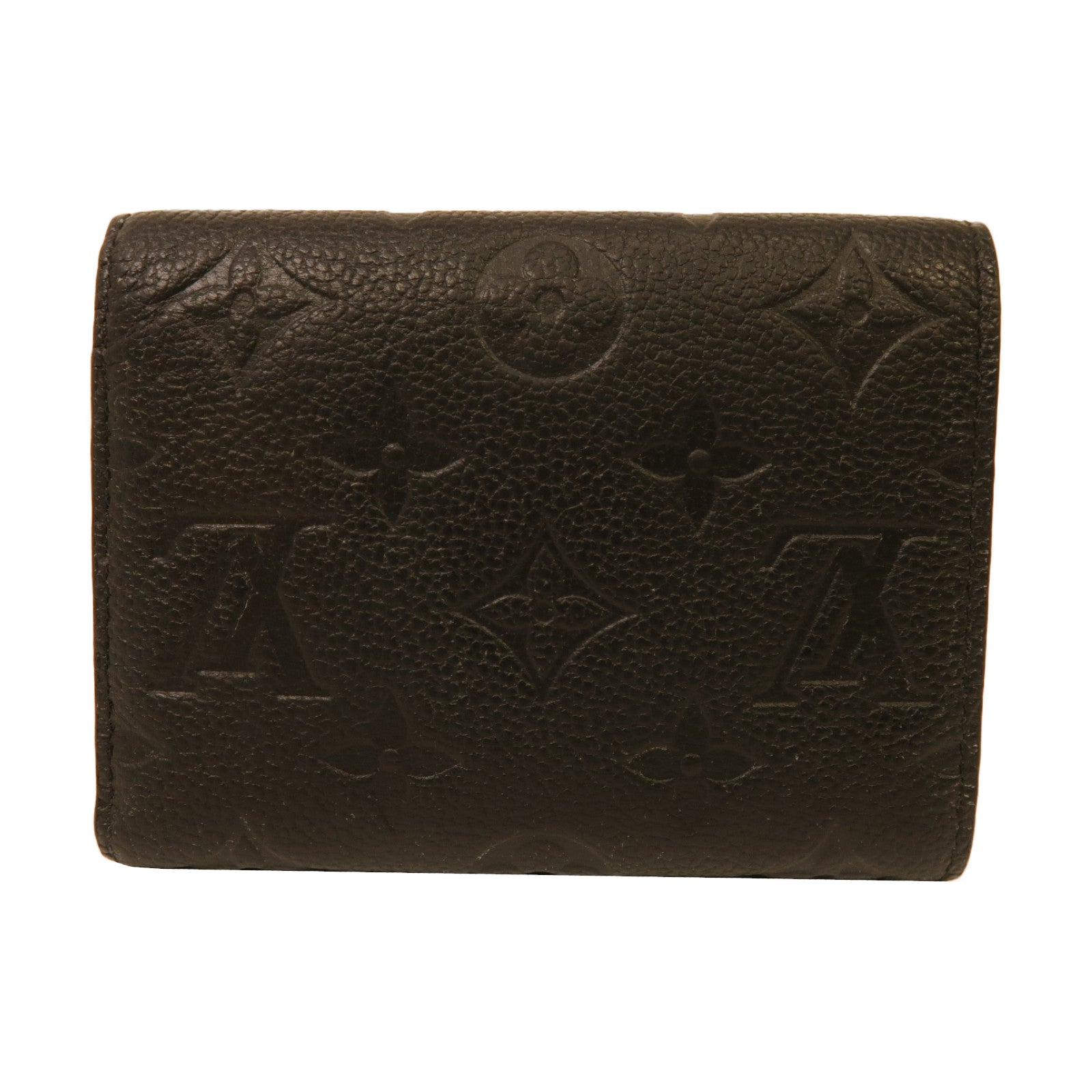 LOUIS VUITTON Monogram Empreinte Victorine Wallet金扣鈕扣錢包黑色