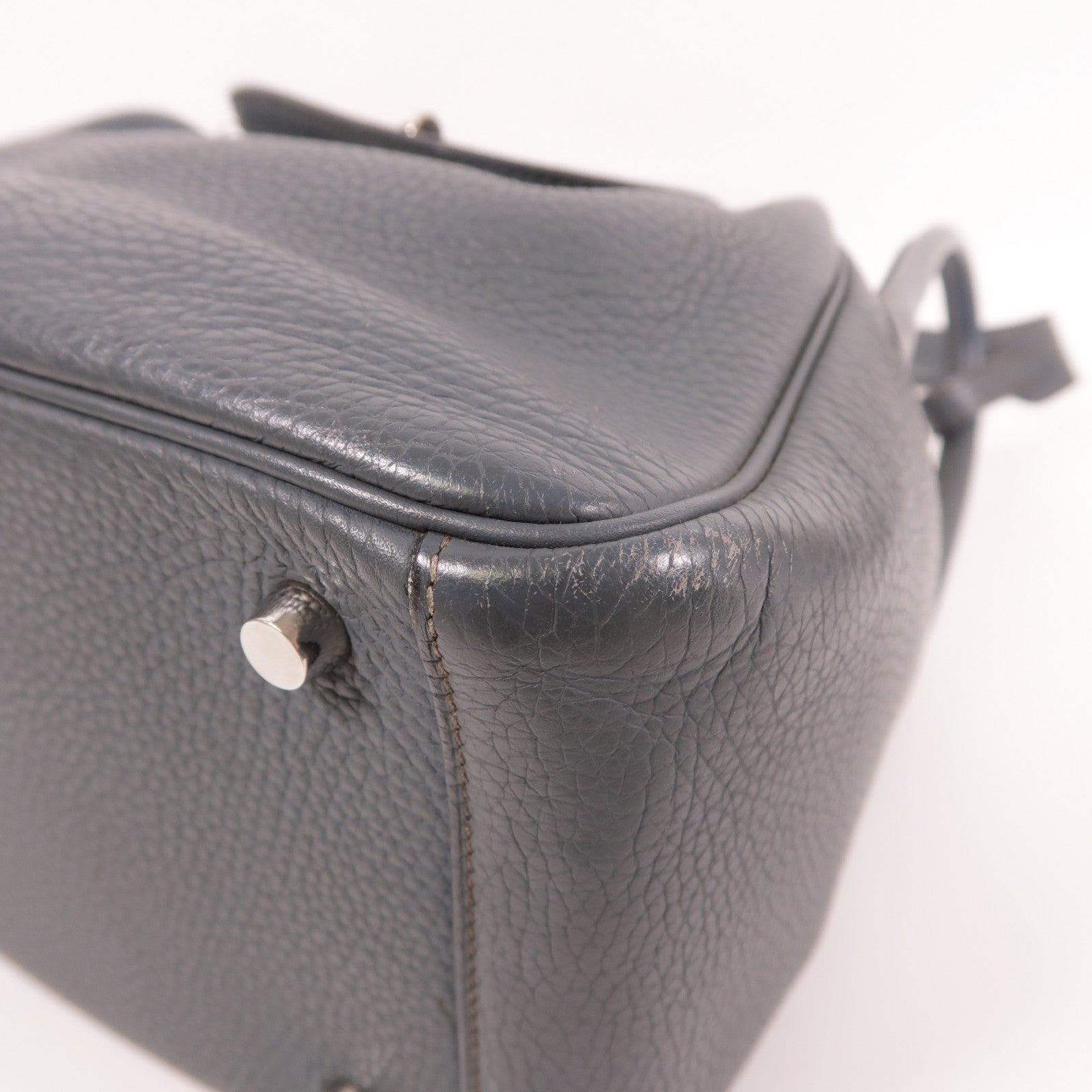 HERMES Clemence皮革Lindy 26銀扣手挽肩背兩用袋