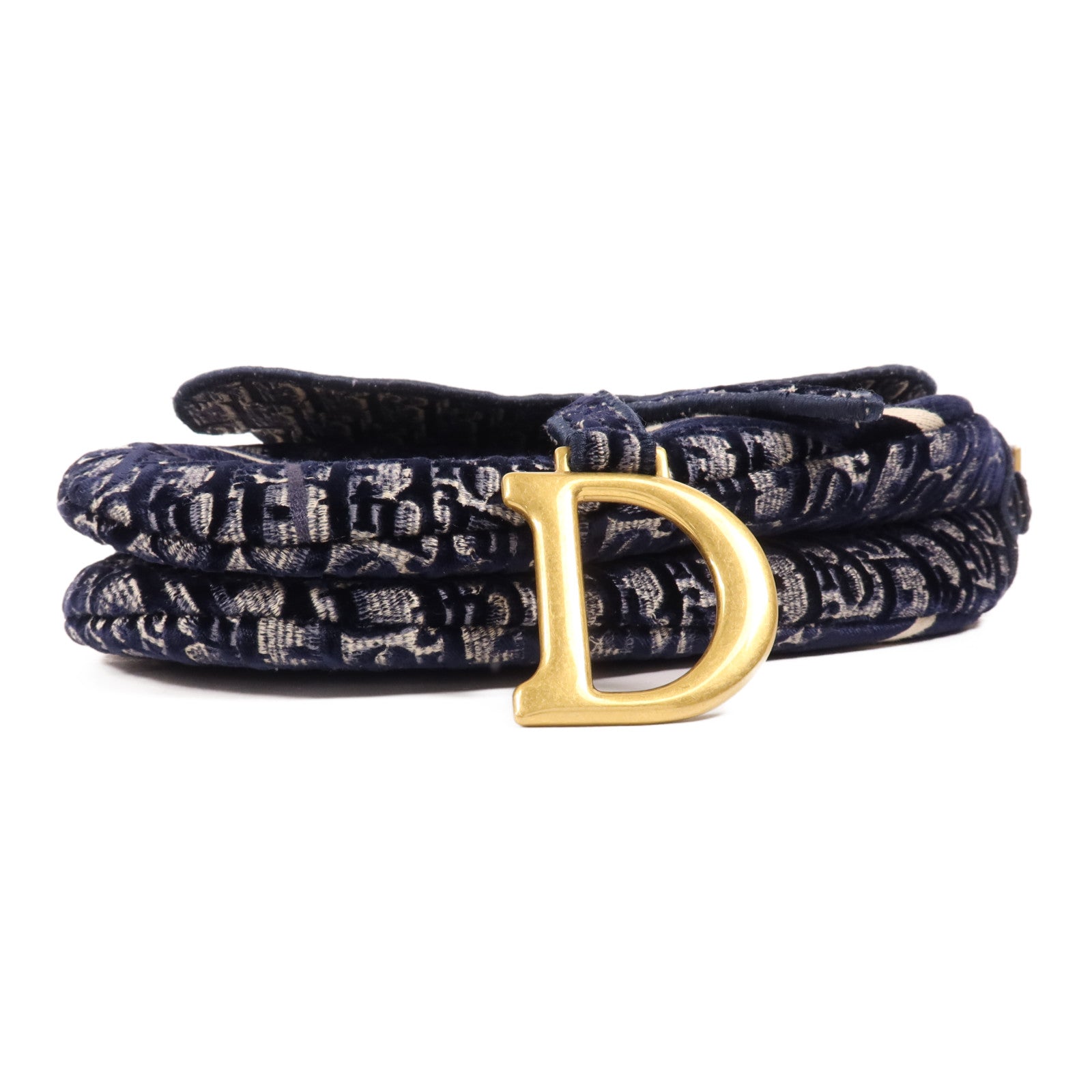 Dior 【激減優惠】帆布Saddle金扣手挽袋