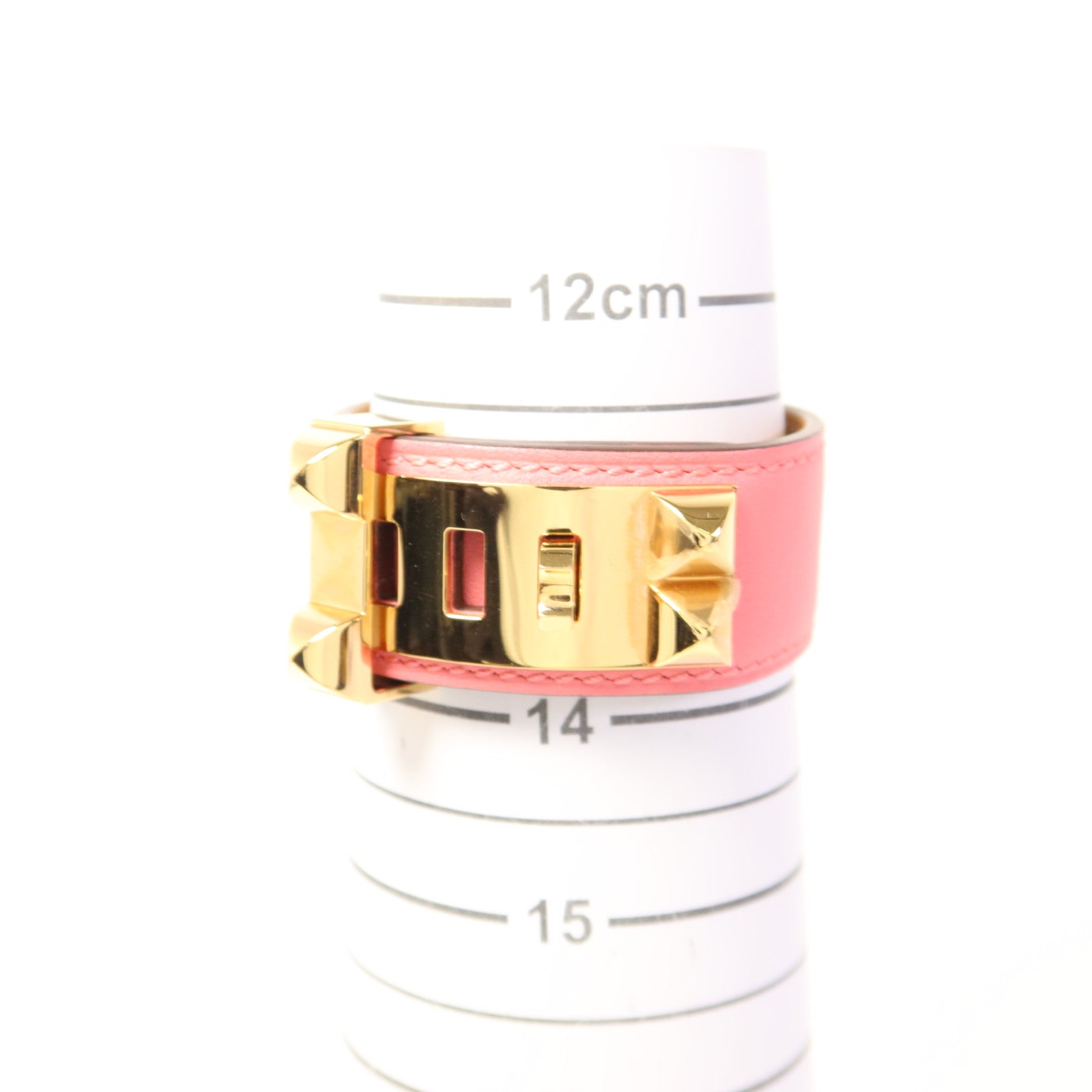 HERMES Swift皮革Collier De Chien金扣手鐲