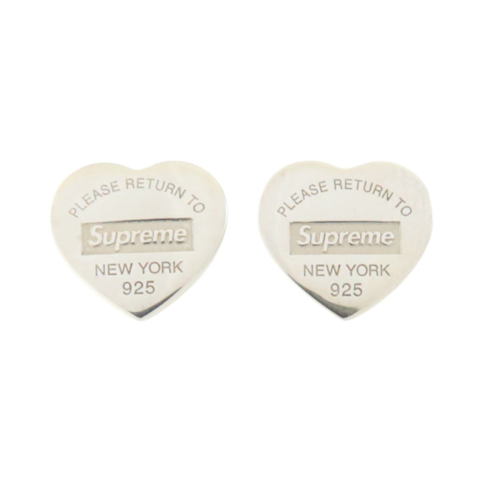 TIFFANY＆CO 925純銀Tiffany x Supreme Earrings耳環