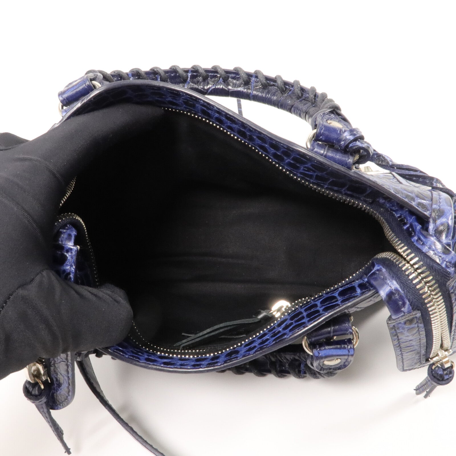 BALENCIAGA 牛皮皮革Mini City手挽肩背兩用袋