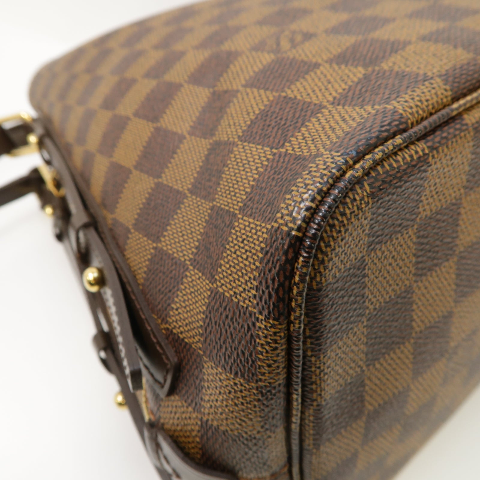LOUIS VUITTON Damier Cabas Rivington金扣肩背袋棕色