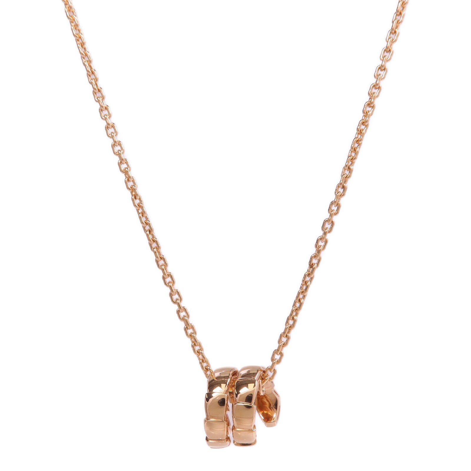 BVLGARI 18K玫瑰金Serpenti Viper Necklace紅寶石項鍊