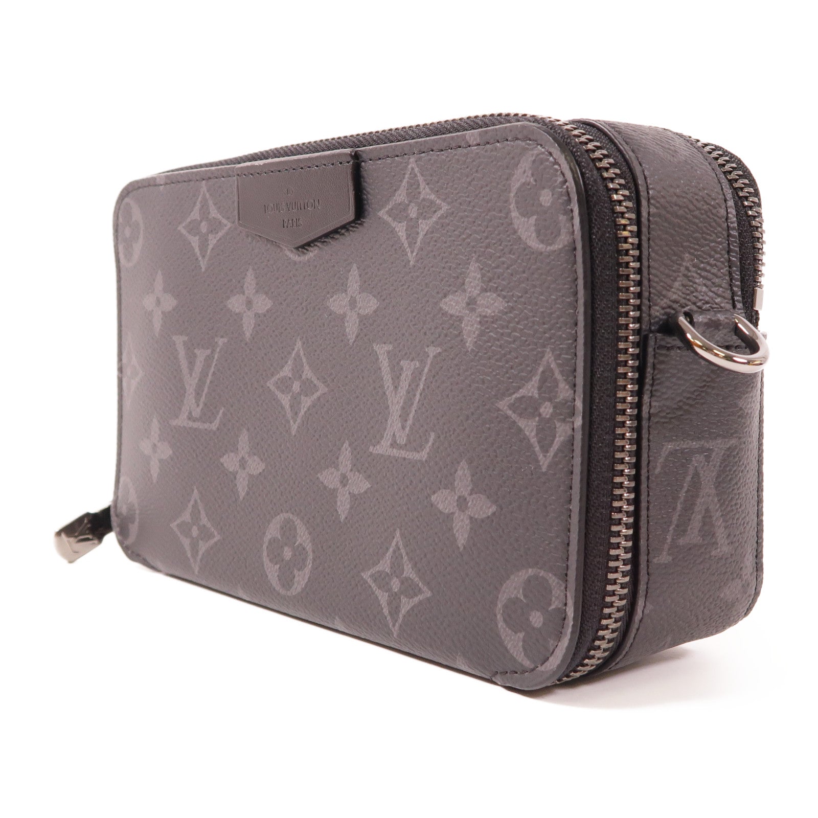 LOUIS VUITTON Monogram Eclipse Alpha銀扣肩背袋