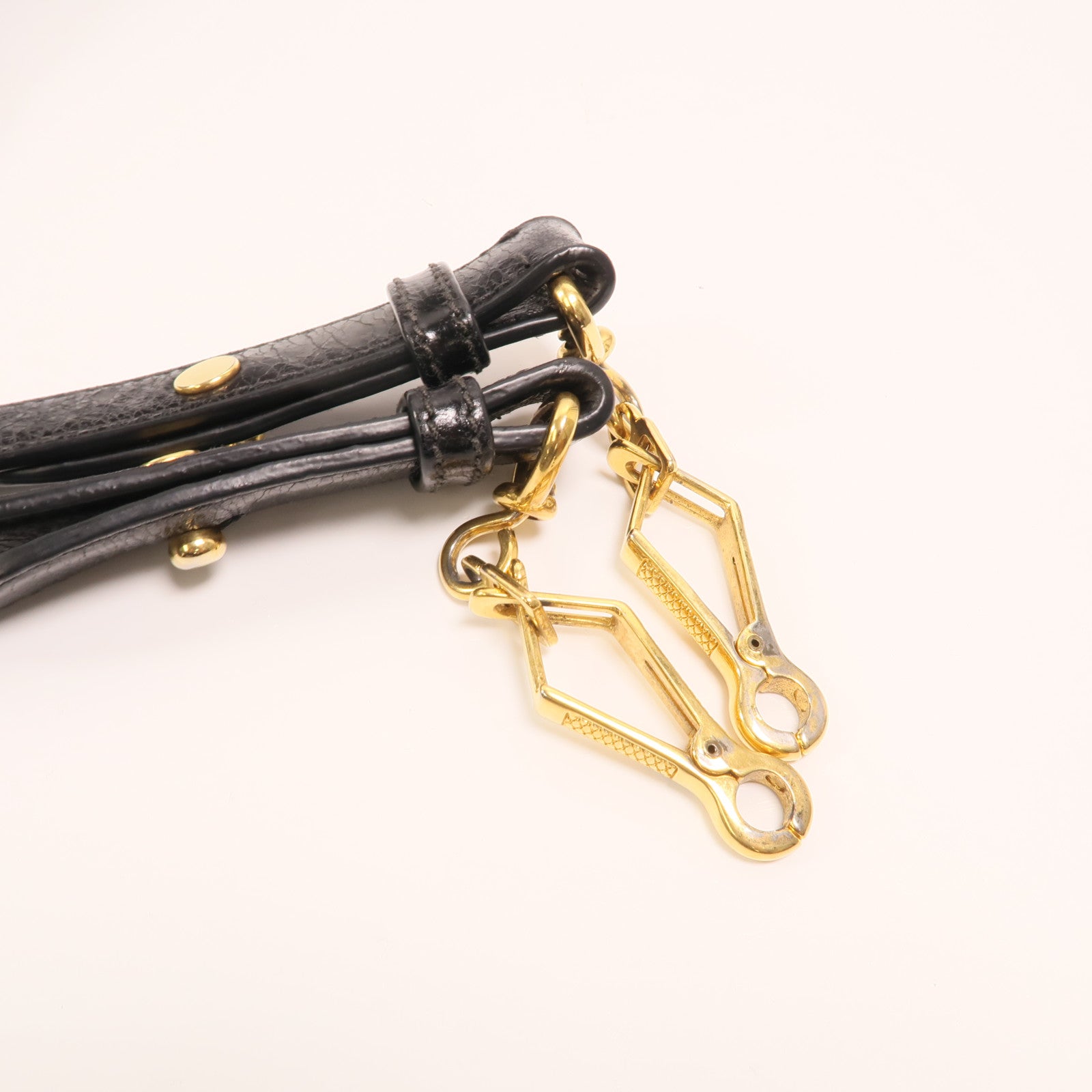 Miu Miu 牛皮皮革2 Way Bag金扣手挽肩背兩用袋