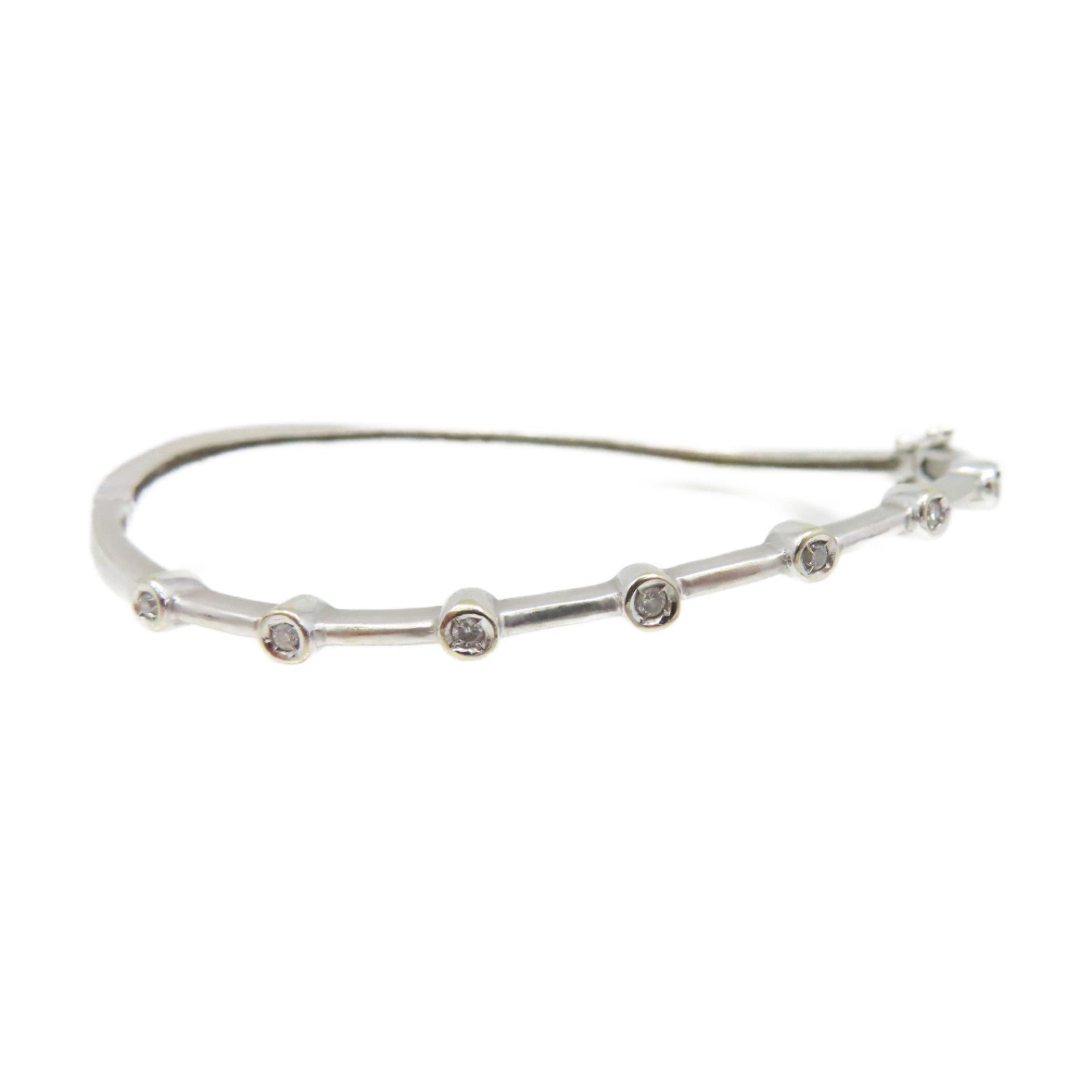 JEWELRY 【激減優惠】18K白金/0.10ct鑽石Diamond Bangle手鐲