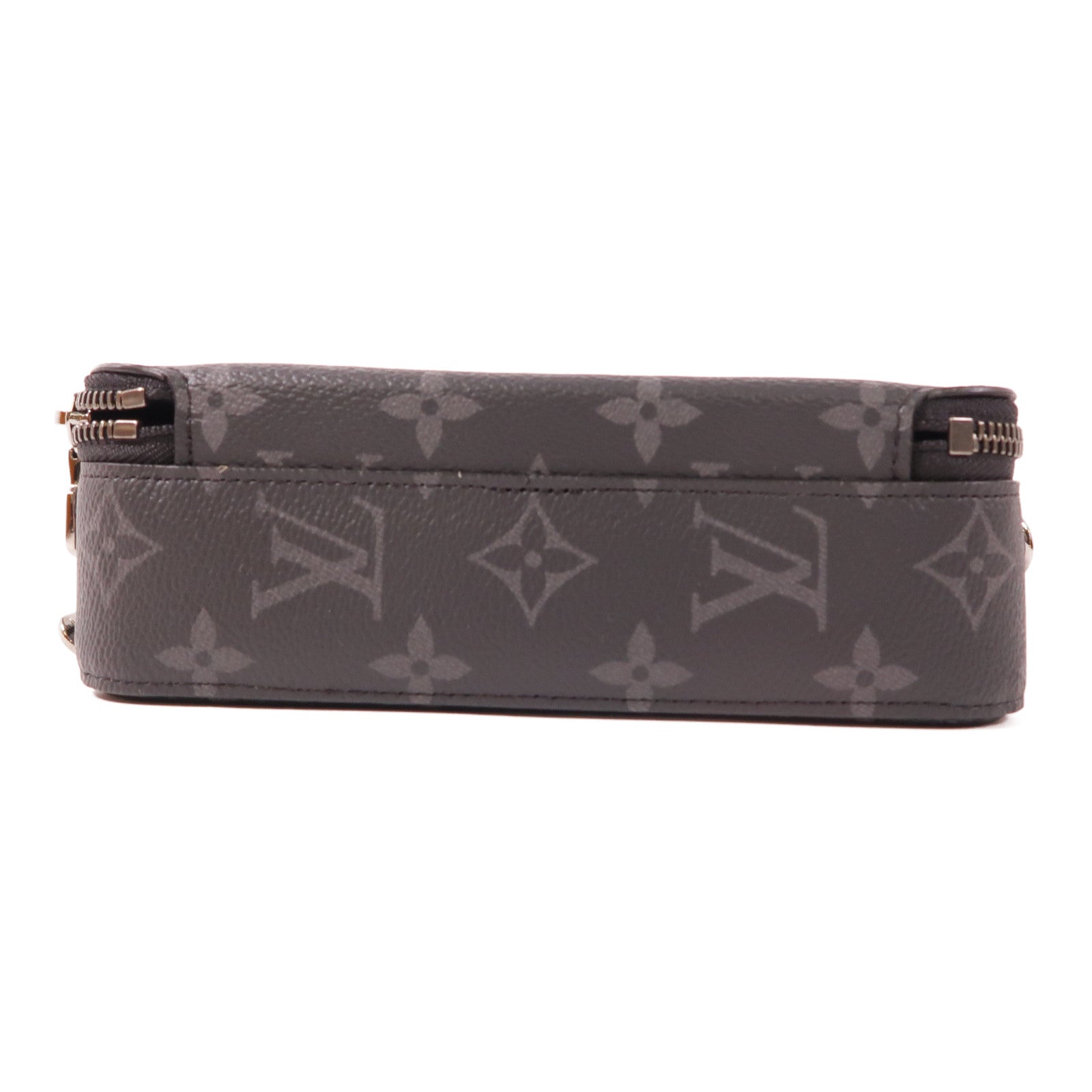 LOUIS VUITTON Monogram Eclipse Alpha銀扣肩背袋