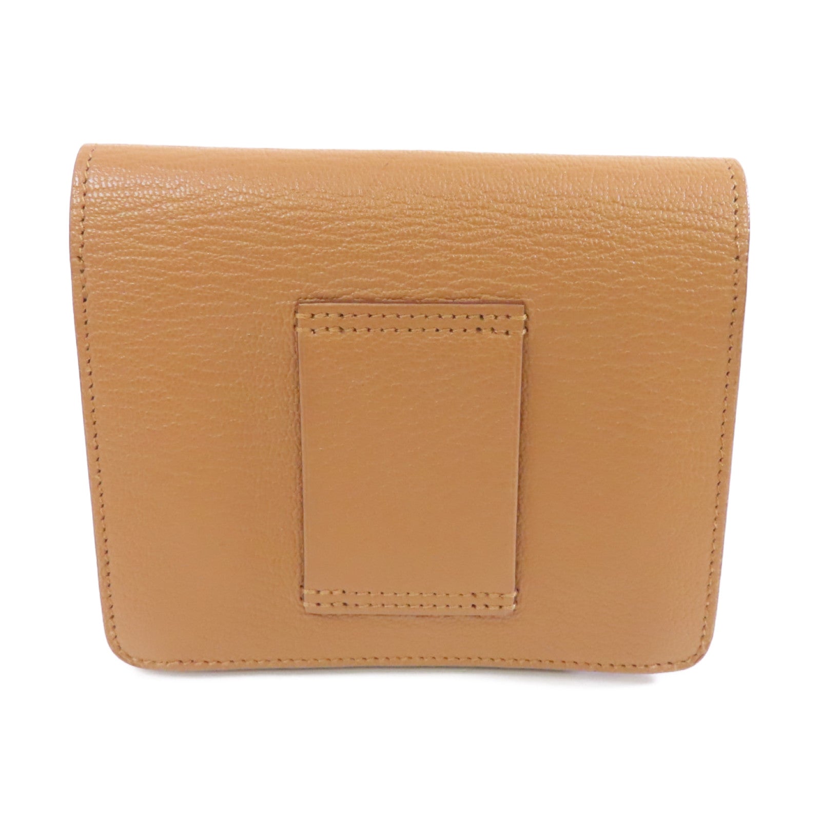 HERMES Chevre皮革Roulis Slim金扣錢包啡色