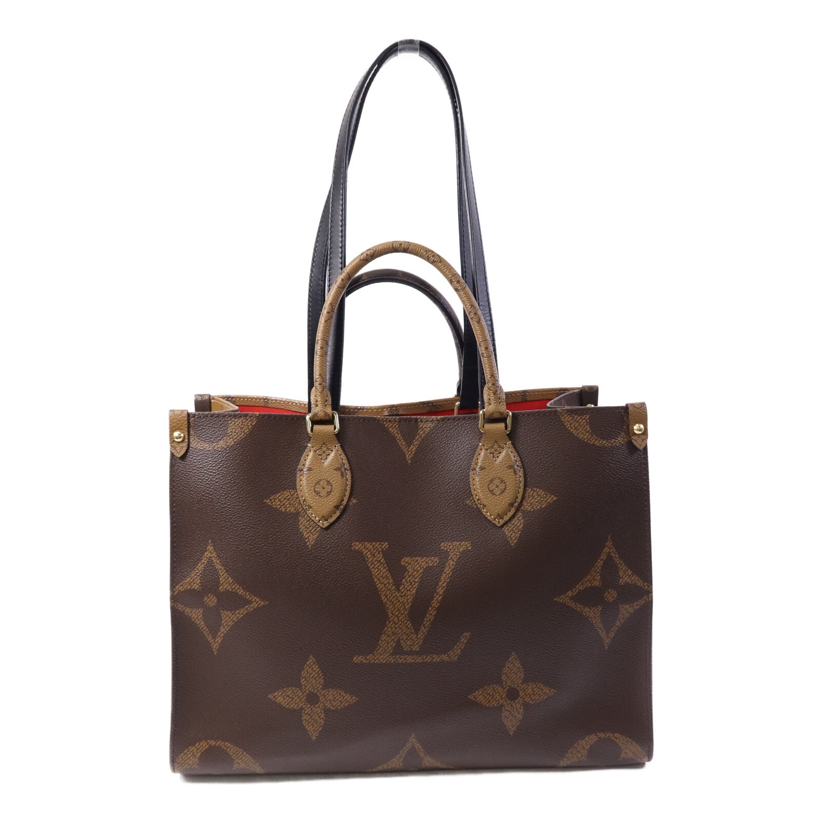 LOUIS VUITTON Monogram Giant On The Go MM金扣手挽肩背兩用袋