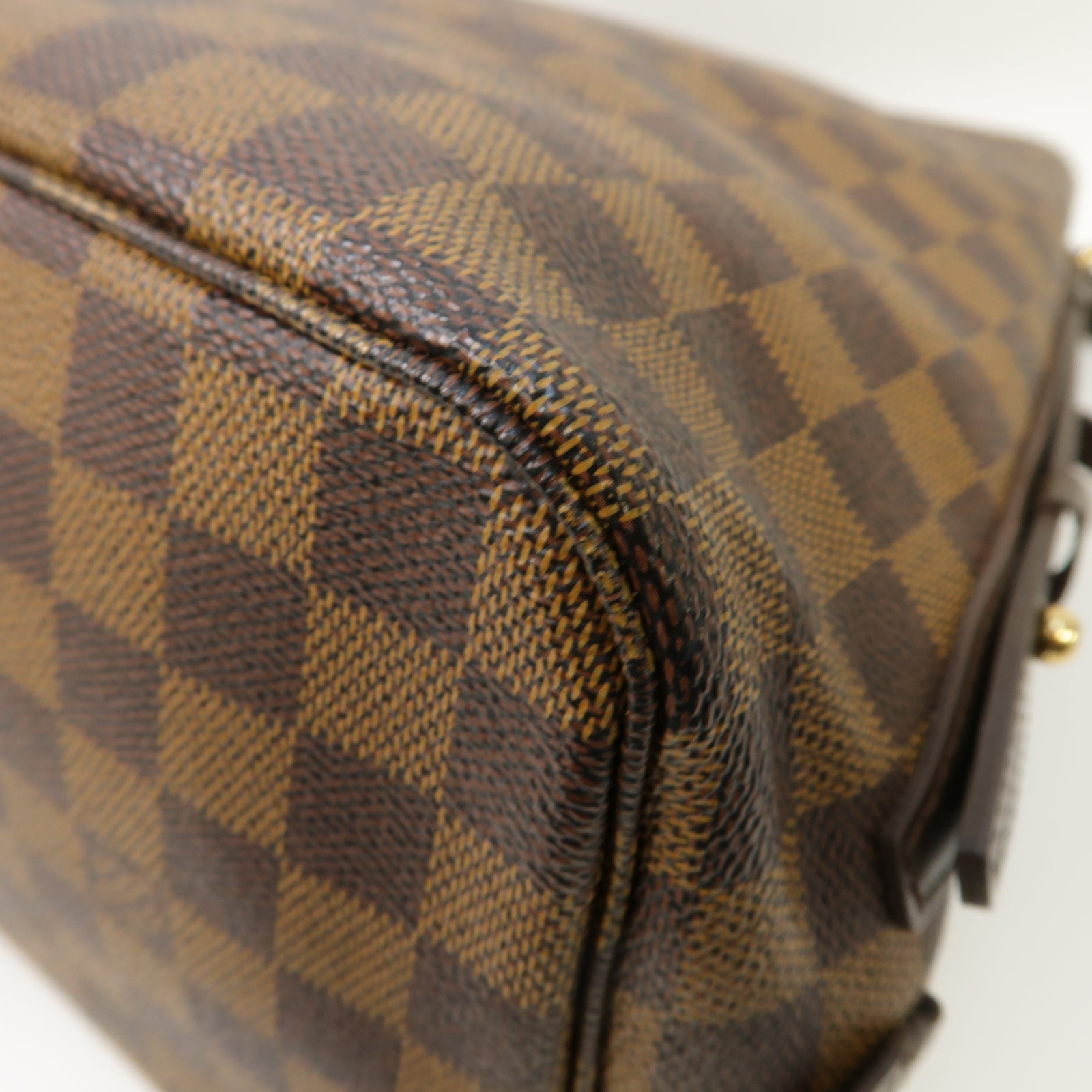 LOUIS VUITTON Damier Cabas Rivington金扣肩背袋棕色