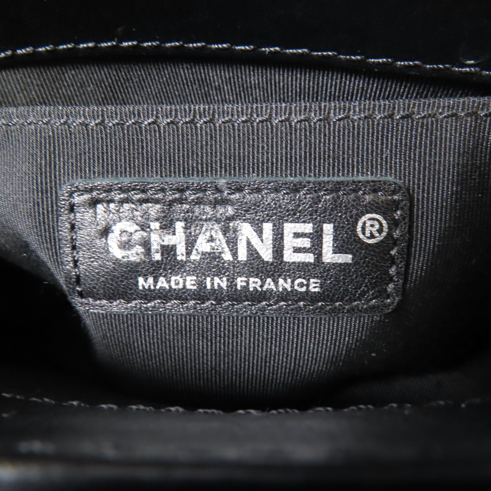 CHANEL 羊皮皮革Chain Shoulder銀扣鏈帶肩背袋