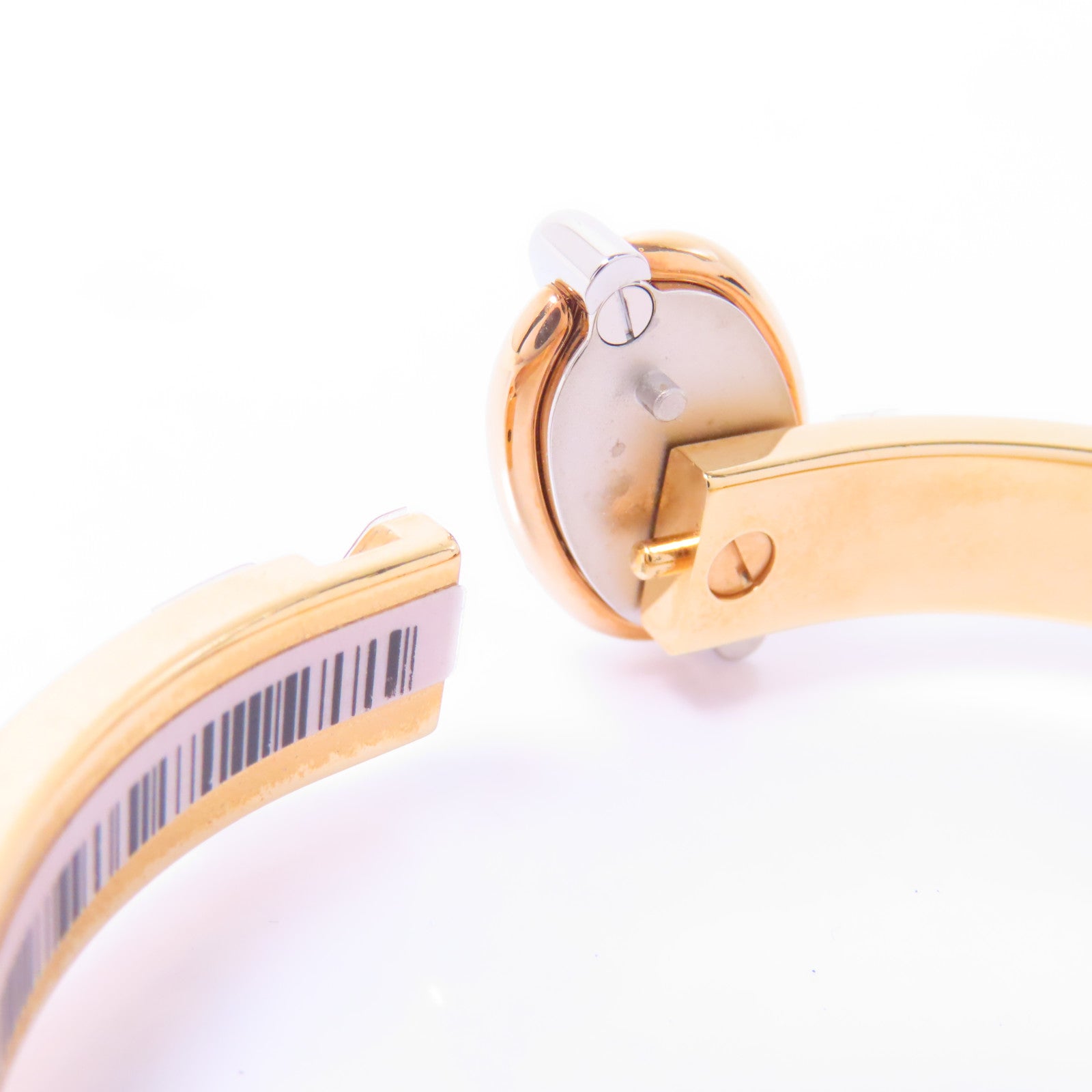 HERMES 金屬Bangle金扣手鐲藍色/金色