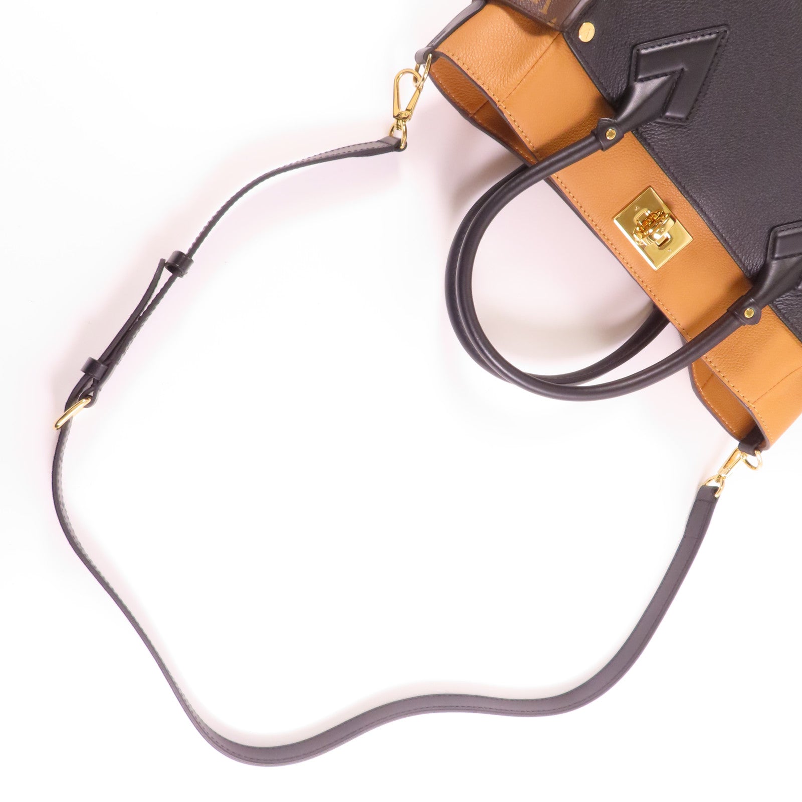 LOUIS VUITTON 【激減優惠】Monogram/牛皮皮革On My Side MM金扣手挽肩背兩用袋