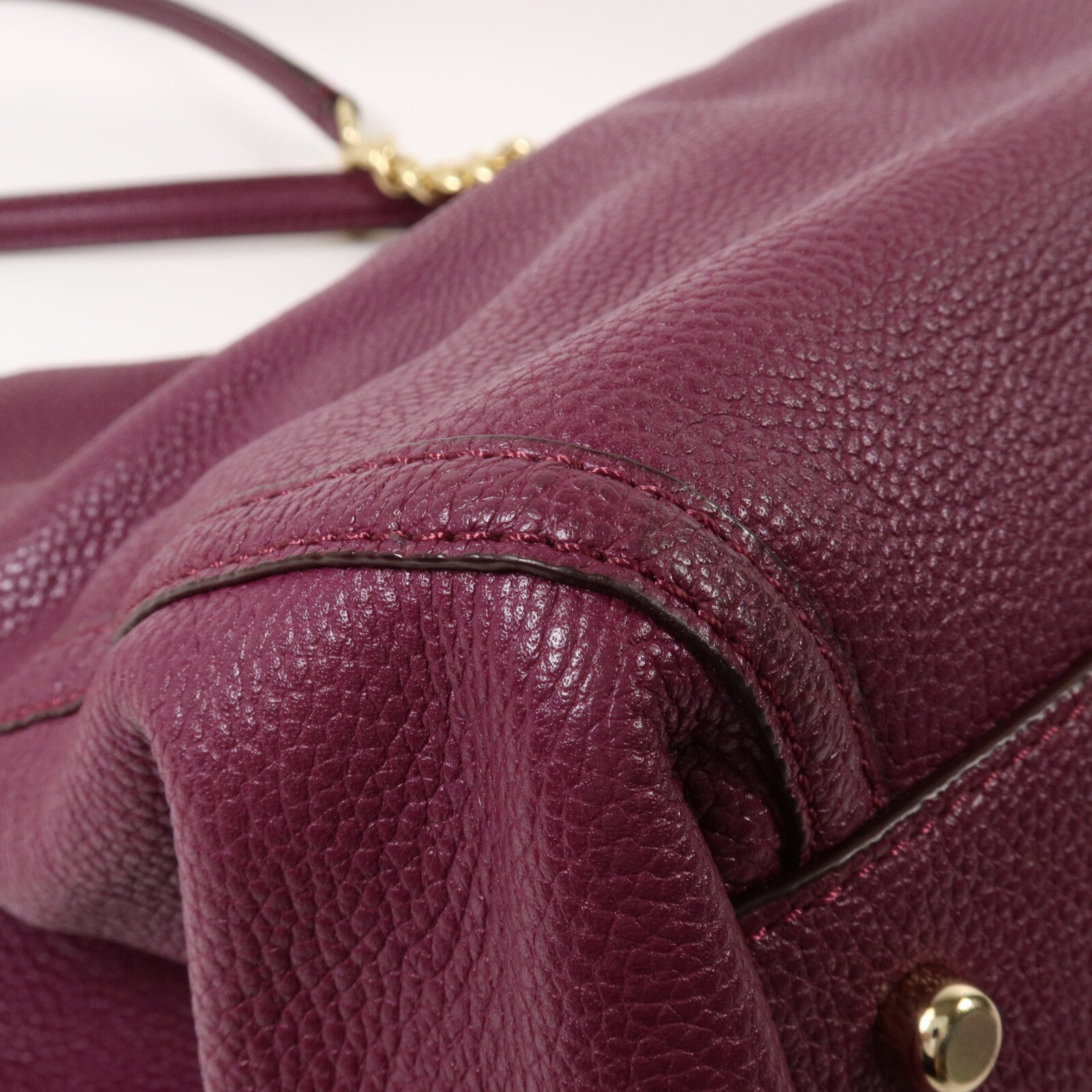 COACH 牛皮皮革Shoulder Bag鏈帶肩背袋