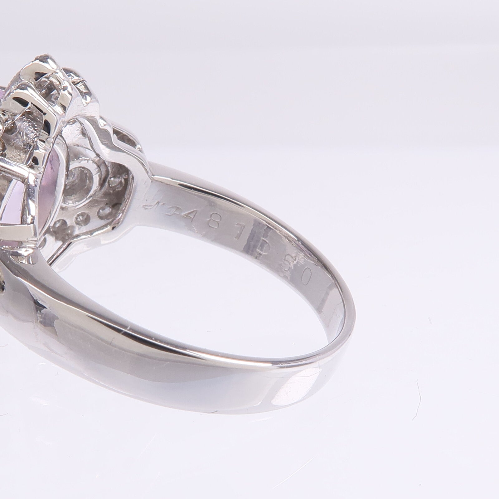 JEWELRY 【激減優惠】PT900鉑金Kunzite Diamond Ring Kunzite/鑽石戒指US#8.25