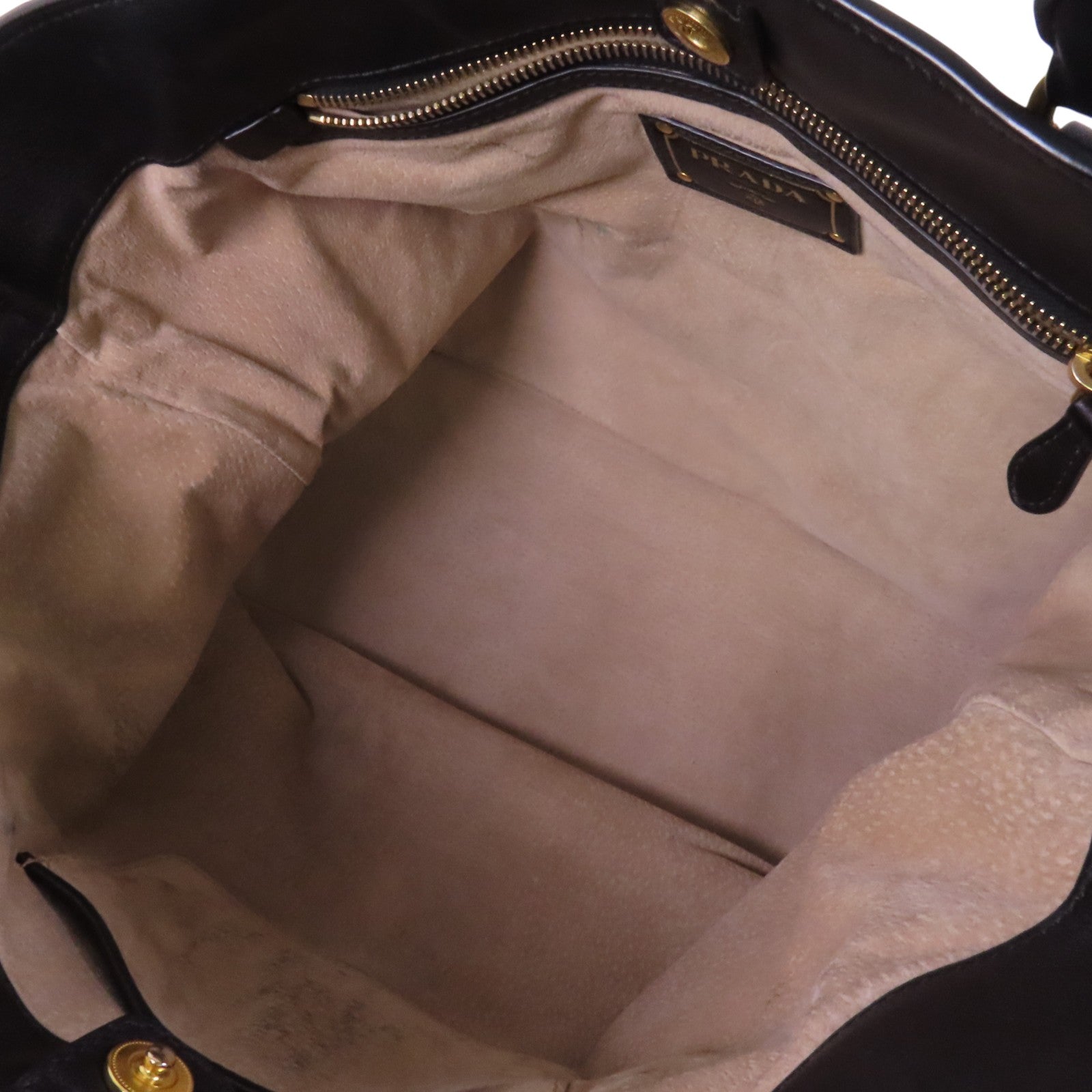 PRADA 牛皮皮革2Way Tote Bag金扣手挽肩背兩用袋