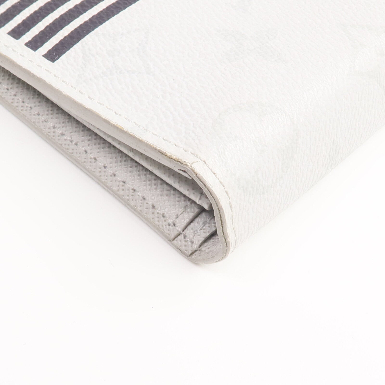 LOUIS VUITTON Monogram Logo Story Portefeuille Brazza Wallet銀扣長錢包