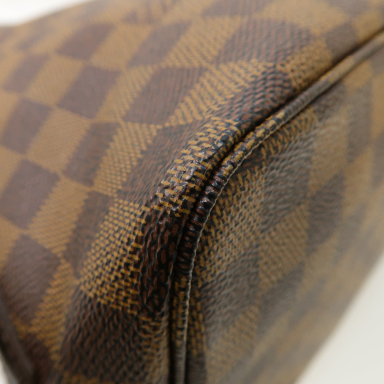 LOUIS VUITTON Damier Cabas Rivington金扣肩背袋棕色