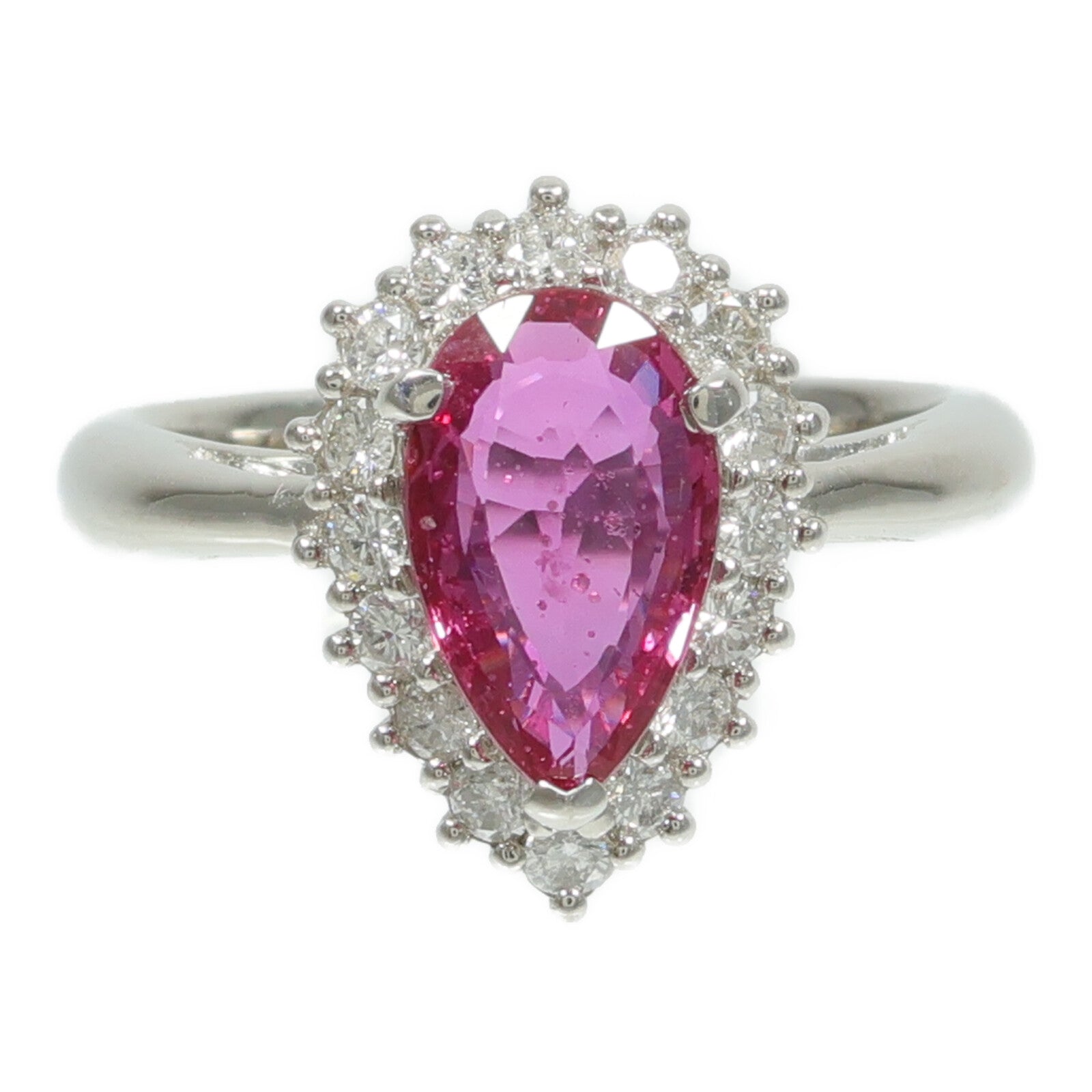 JEWELRY PT900鉑金Ruby Diamond Ring紅寶石/鑽石戒指