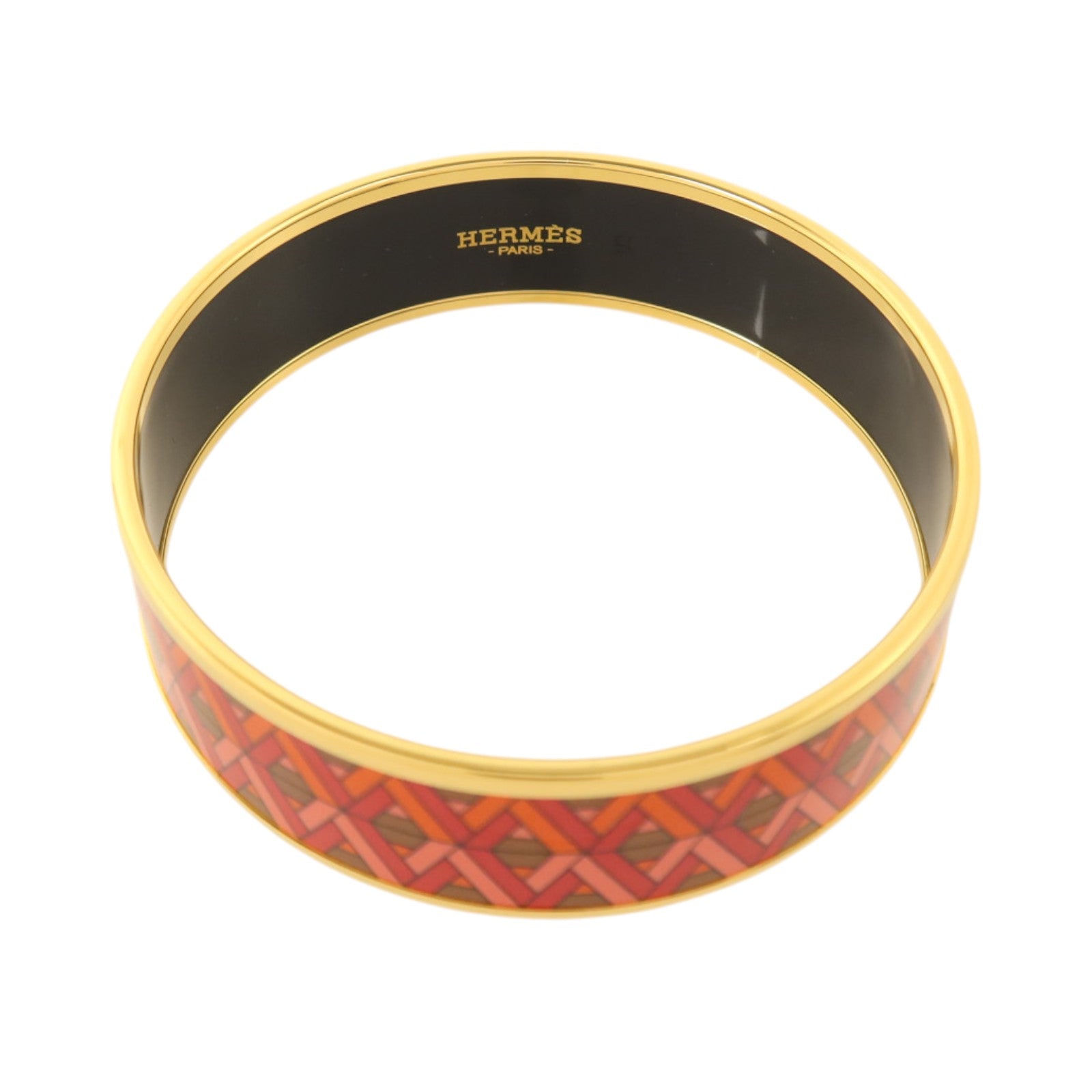 HERMES 金屬/琺瑯Cartes a Jouer Bangle手鐲