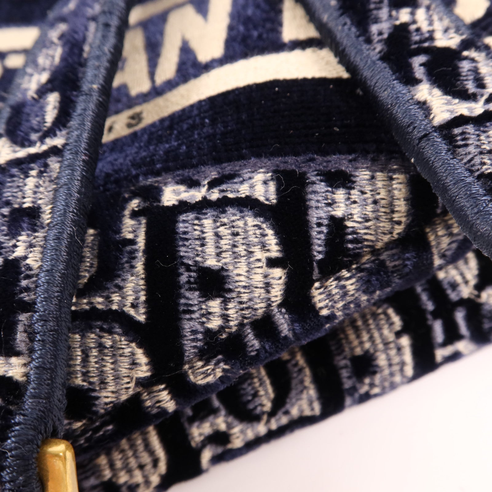 Dior 帆布Saddle金扣手挽袋