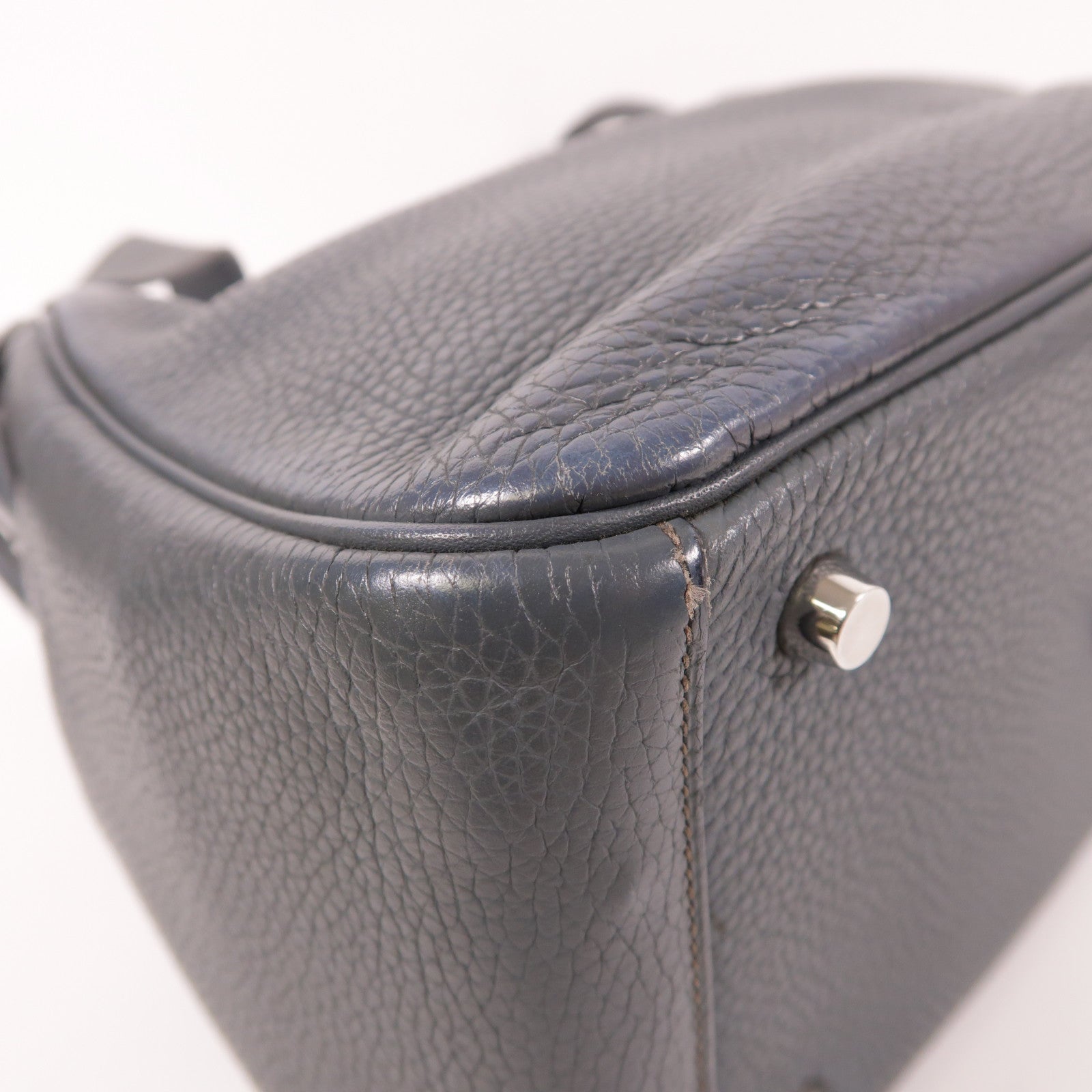 HERMES Clemence皮革Lindy 26銀扣手挽肩背兩用袋