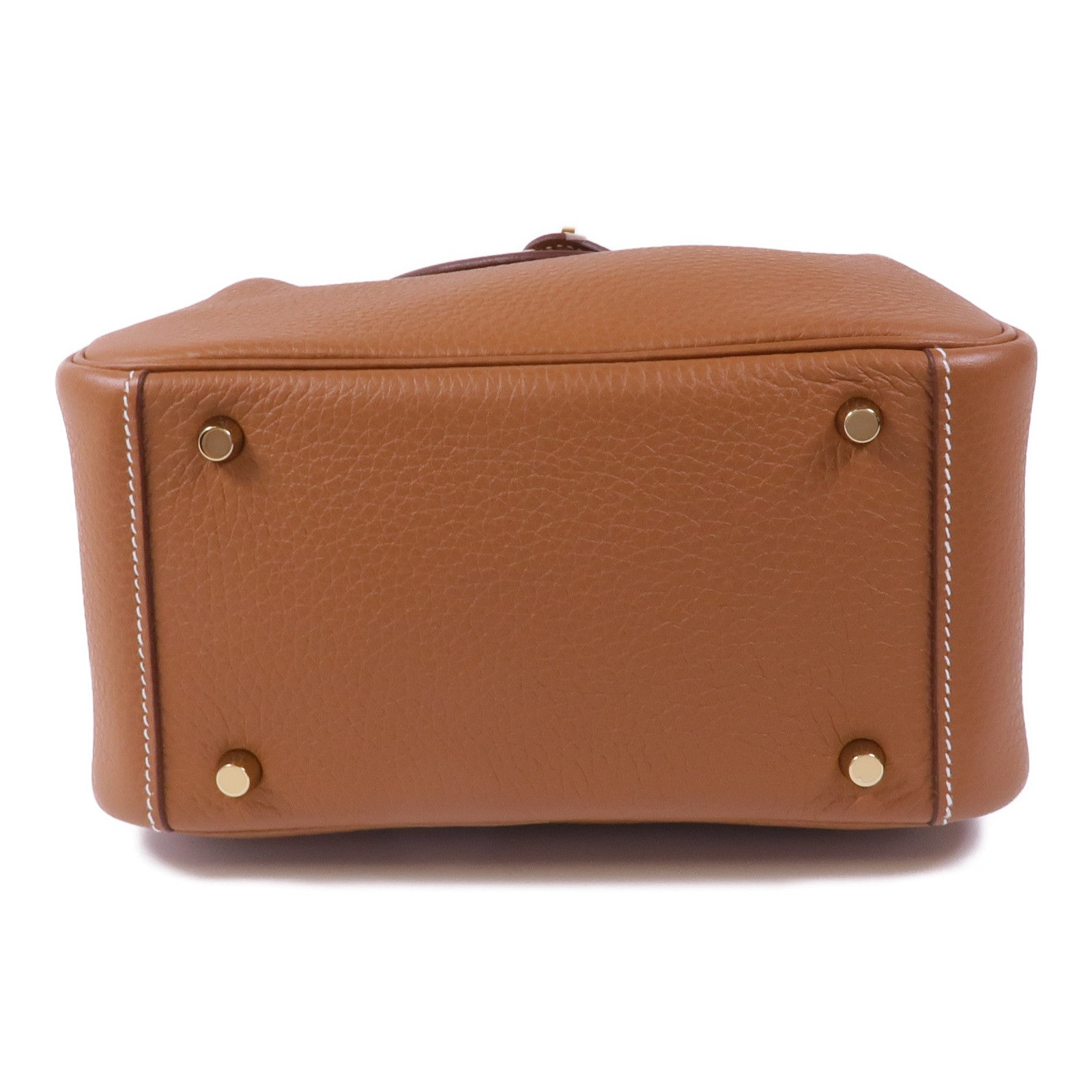 HERMES Clemence皮革Mini Lindy金扣手挽肩背兩用袋