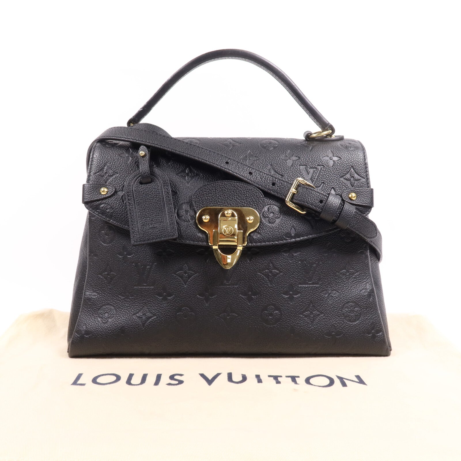 LOUIS VUITTON Monogram Empreinte Georges金扣手挽肩背兩用袋