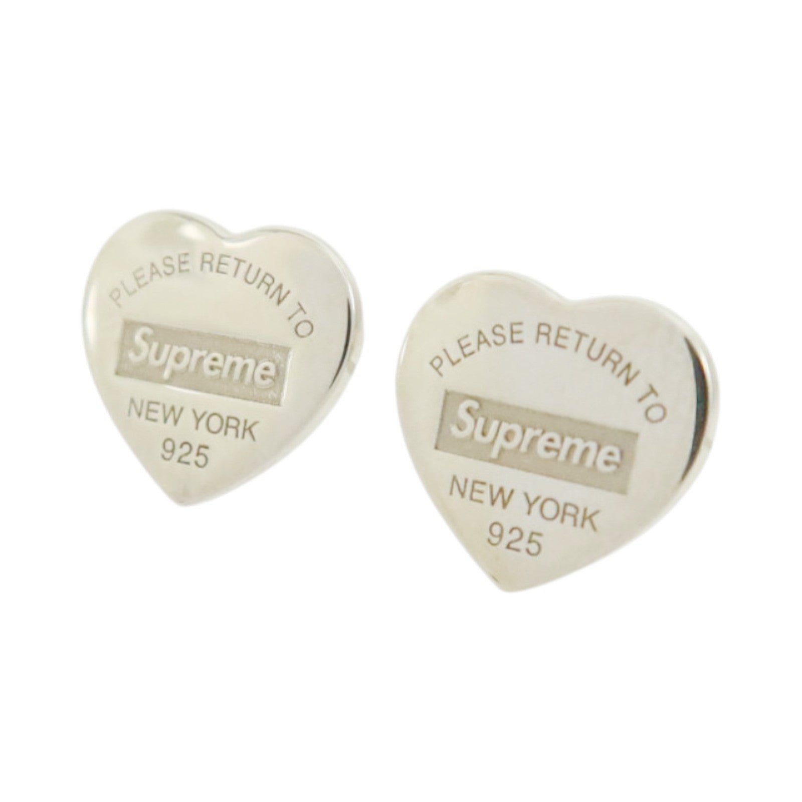 TIFFANY＆CO 925純銀Tiffany x Supreme Earrings耳環
