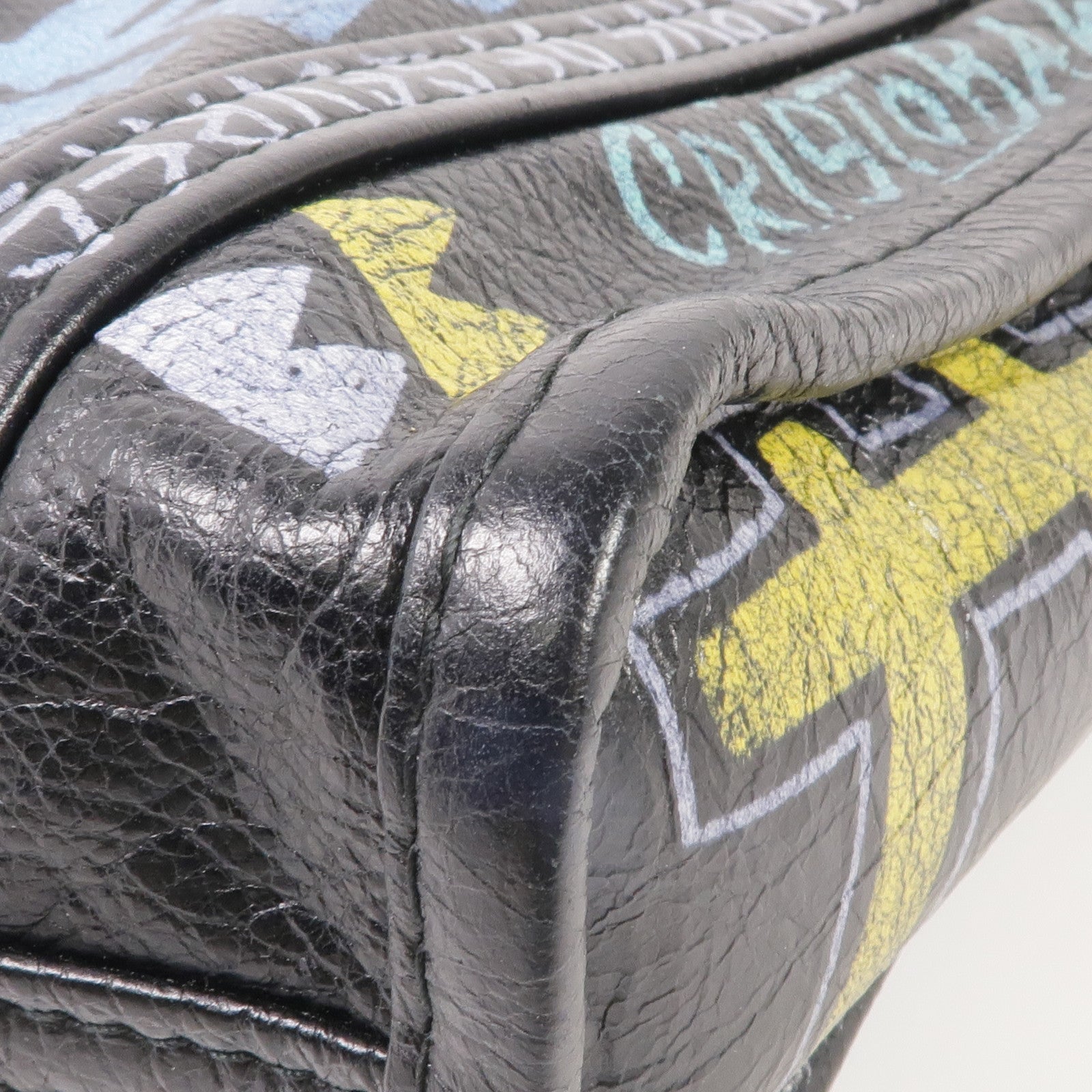 BALENCIAGA 牛皮皮革2 Way Shoulder銀扣手挽肩背兩用袋