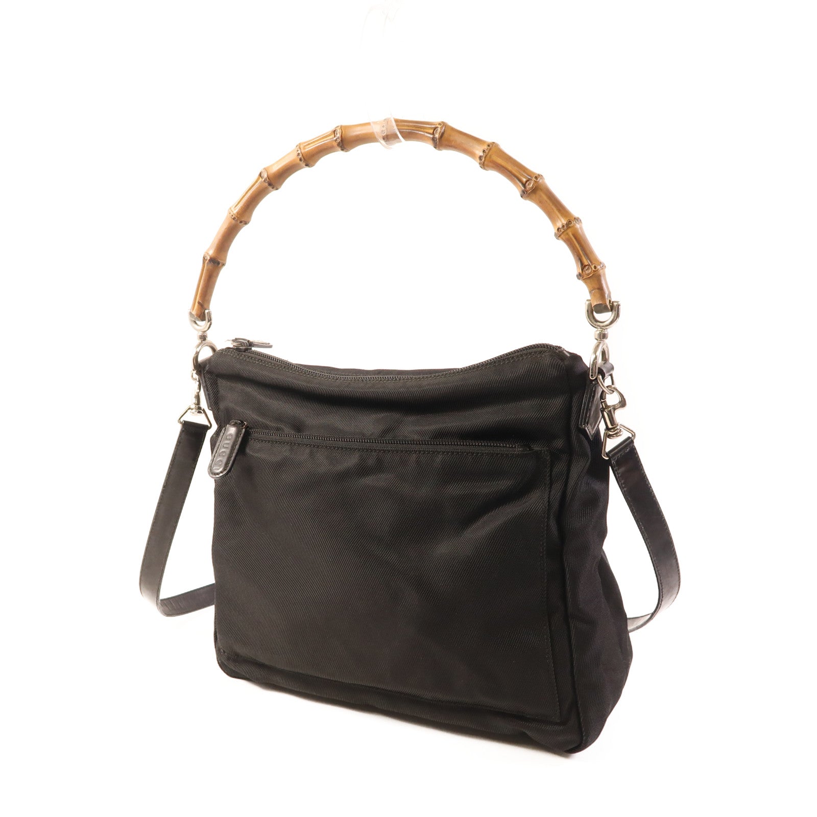 GUCCI 尼龍2 Way Shoulder Bag銀扣手挽肩背兩用袋