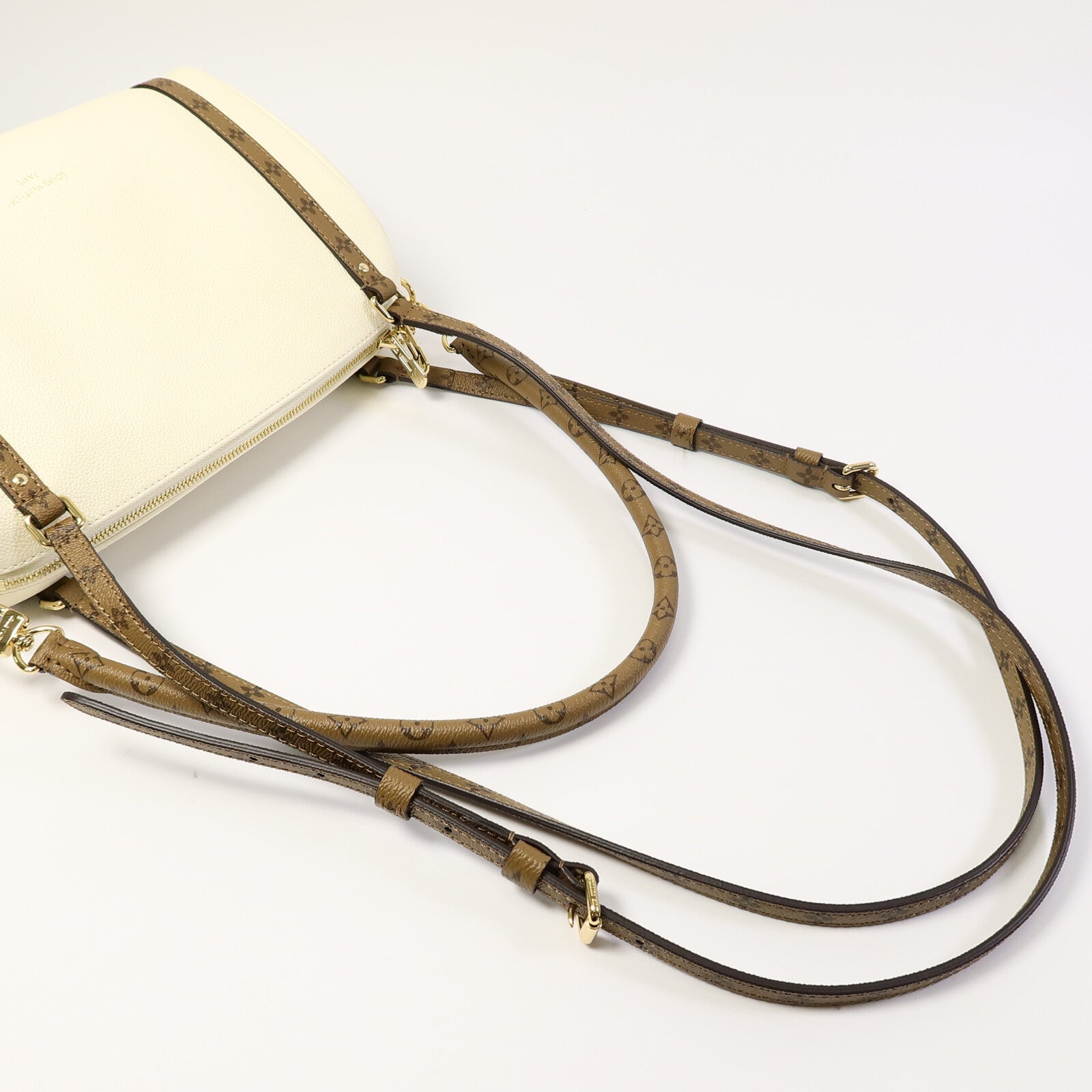 LOUIS VUITTON Monogram Reverse/皮革Express PM手挽肩背兩用袋