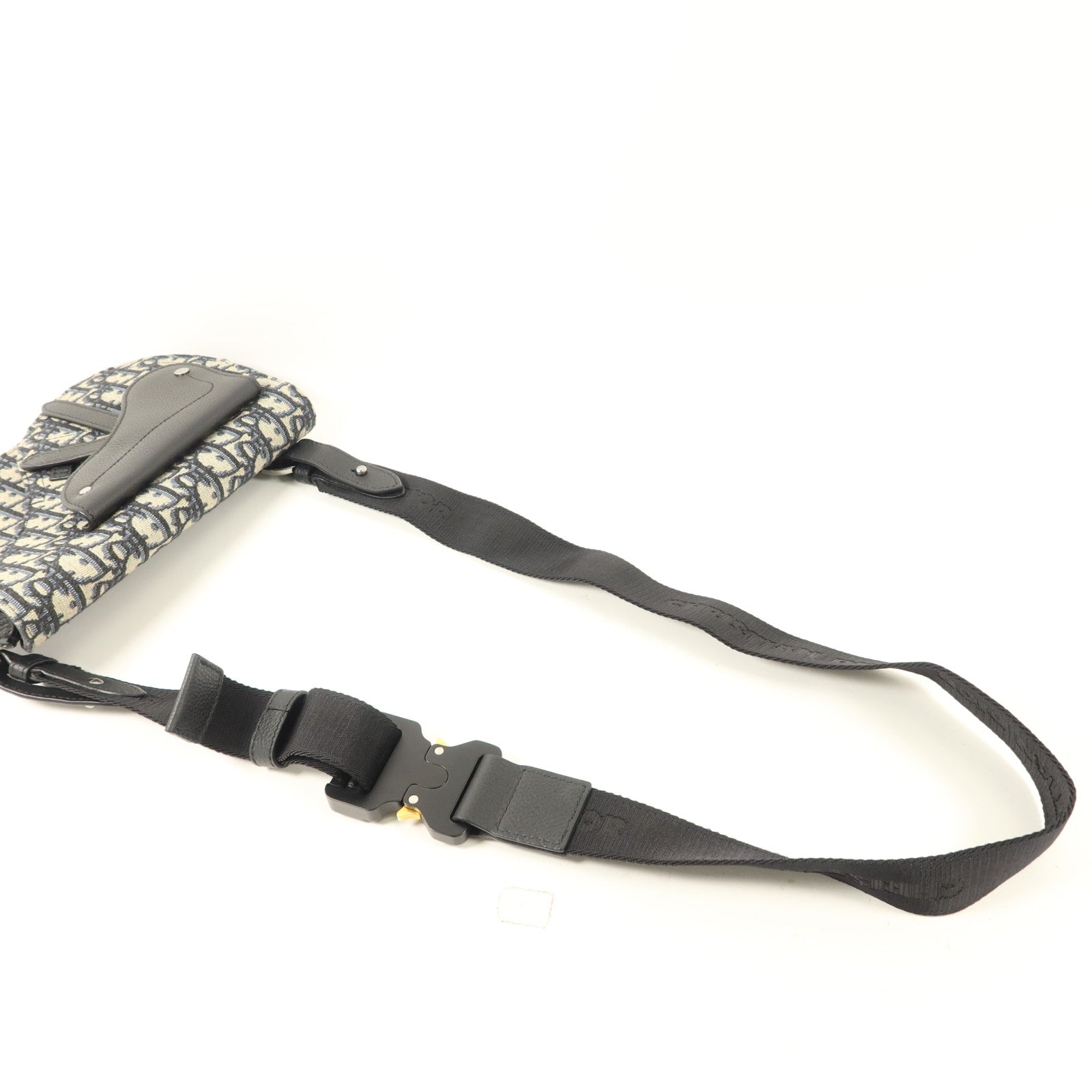 Dior 帆布Saddle Pouch Crossbody Bag銀扣肩背袋