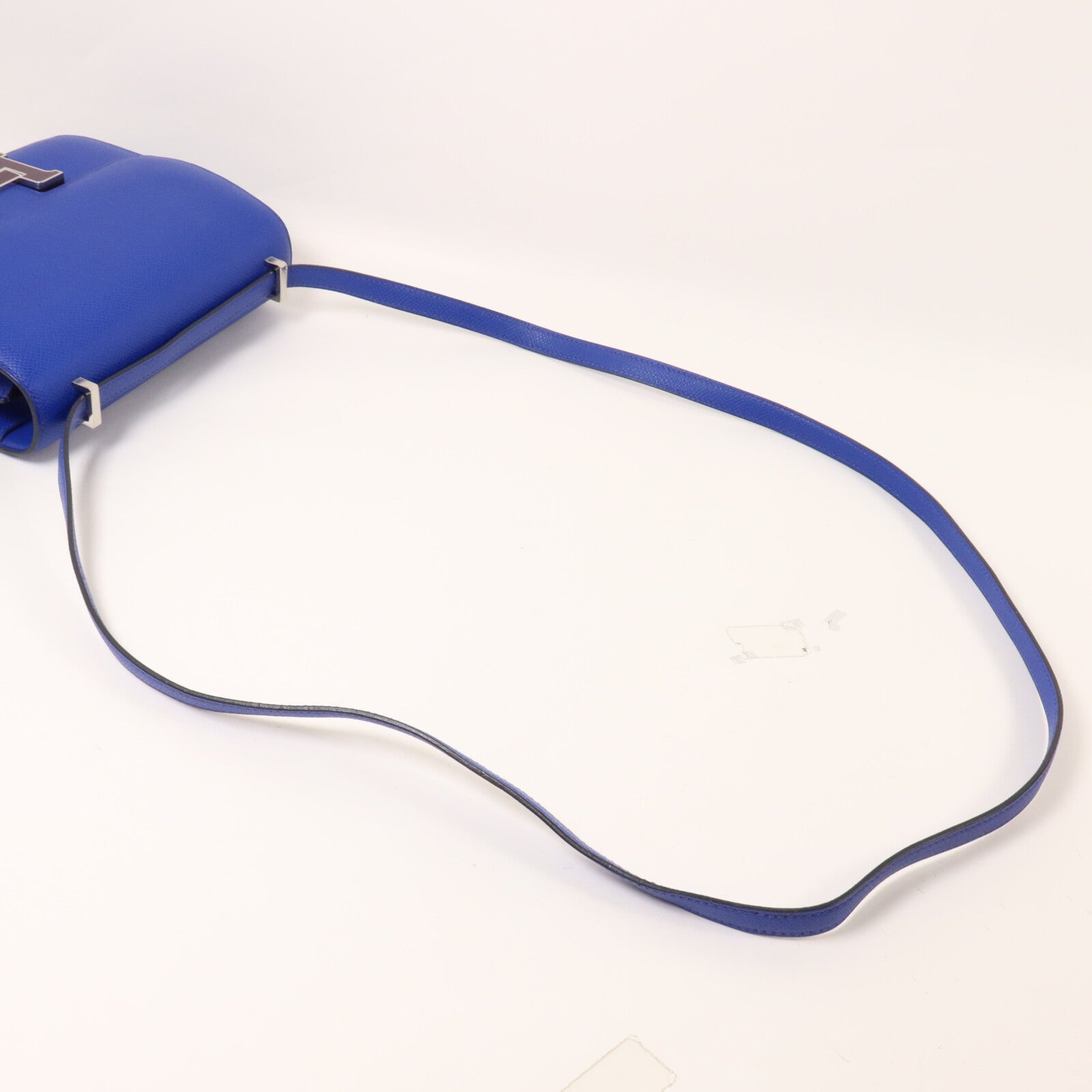 HERMES Epsom皮革Constance Mini肩背袋Bleu Royal