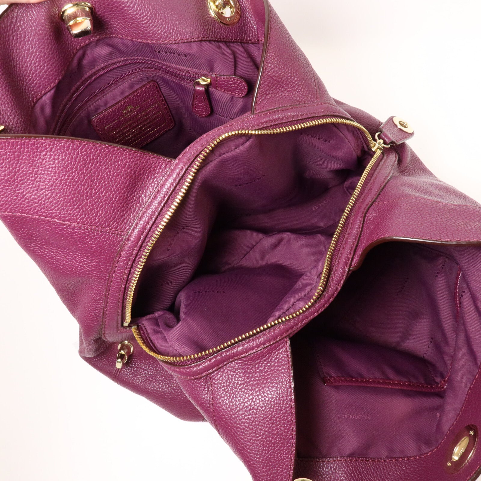 COACH 牛皮皮革Shoulder Bag鏈帶肩背袋