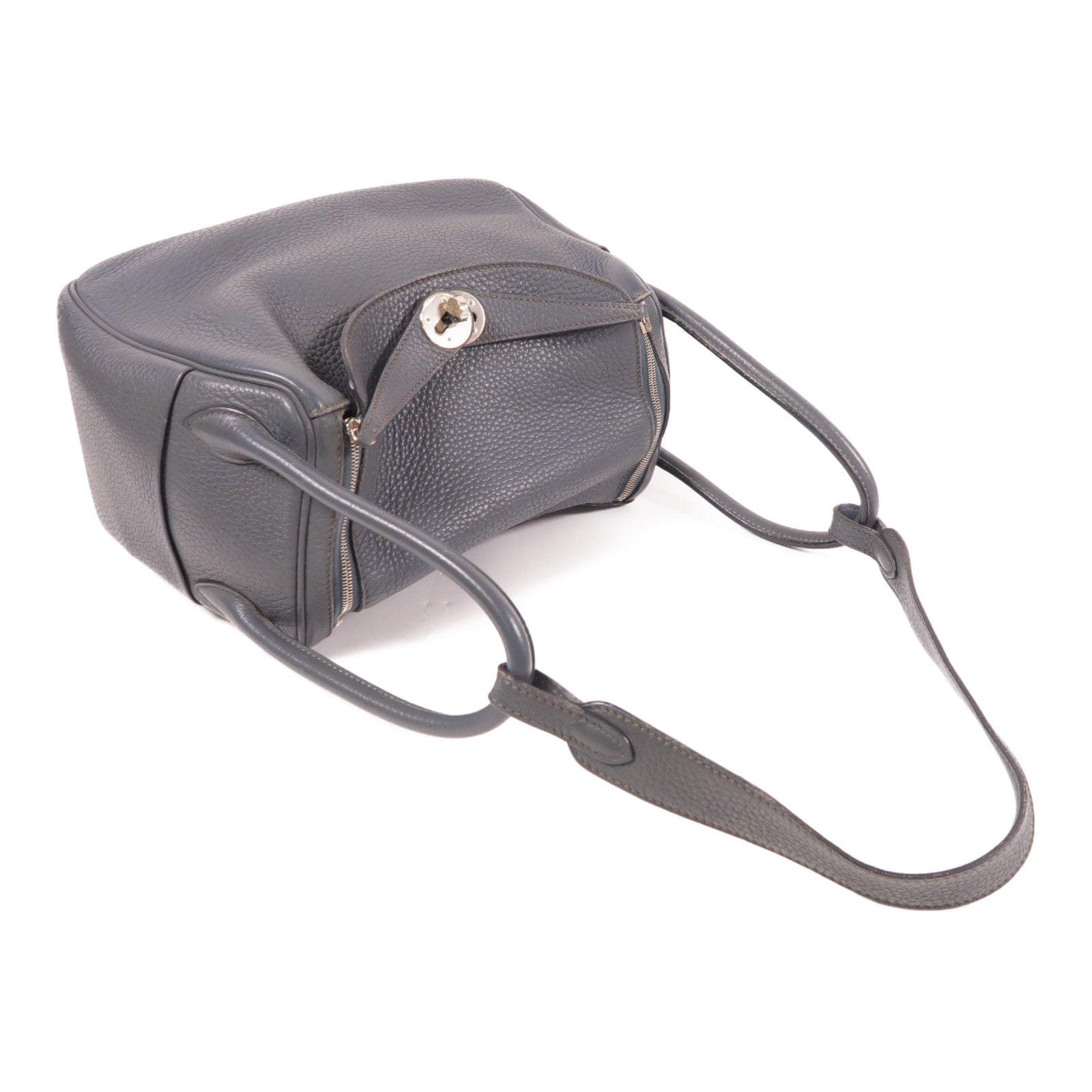 HERMES Clemence皮革Lindy 26銀扣手挽肩背兩用袋