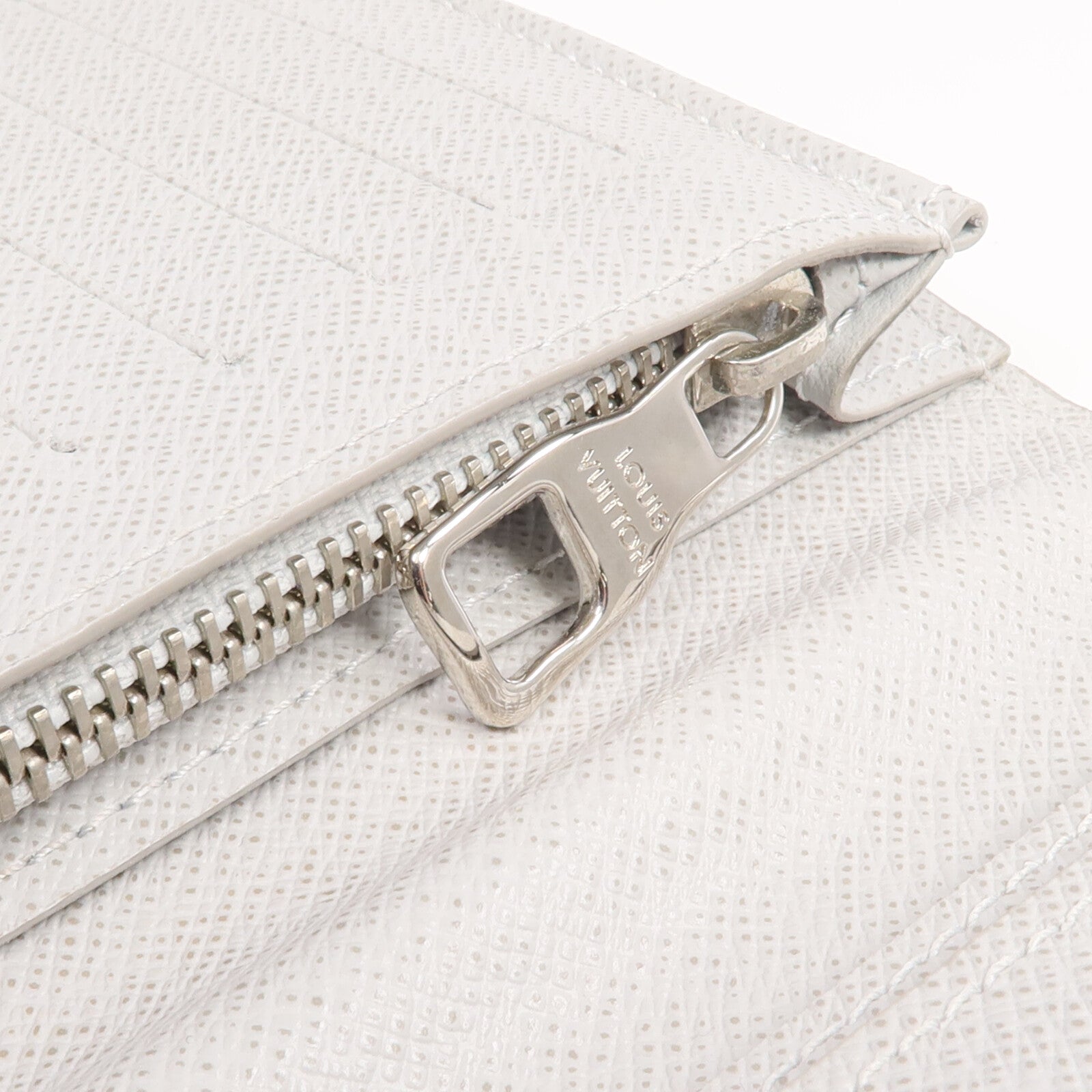 LOUIS VUITTON Monogram Logo Story Portefeuille Brazza Wallet銀扣長錢包