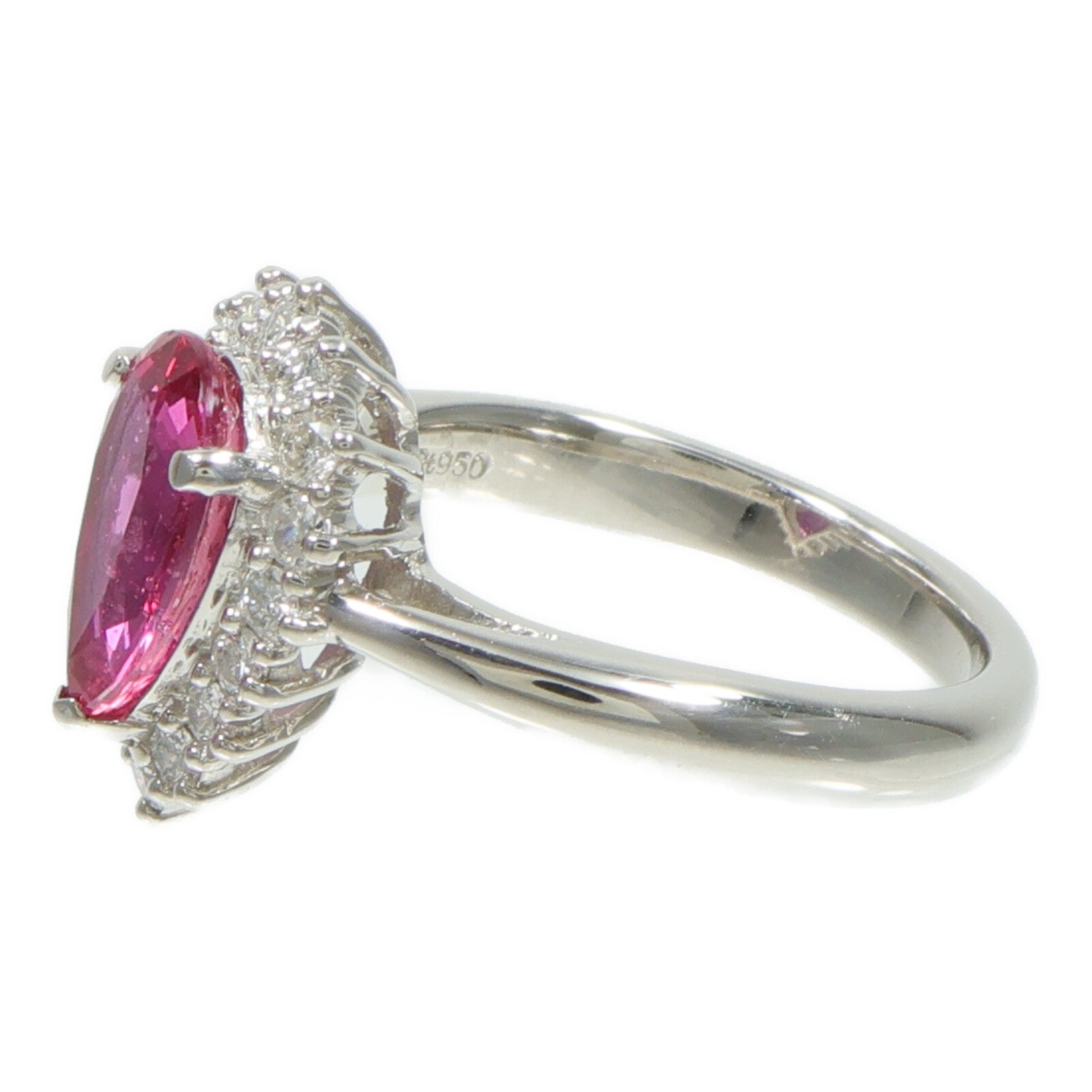 JEWELRY PT900鉑金Ruby Diamond Ring紅寶石/鑽石戒指