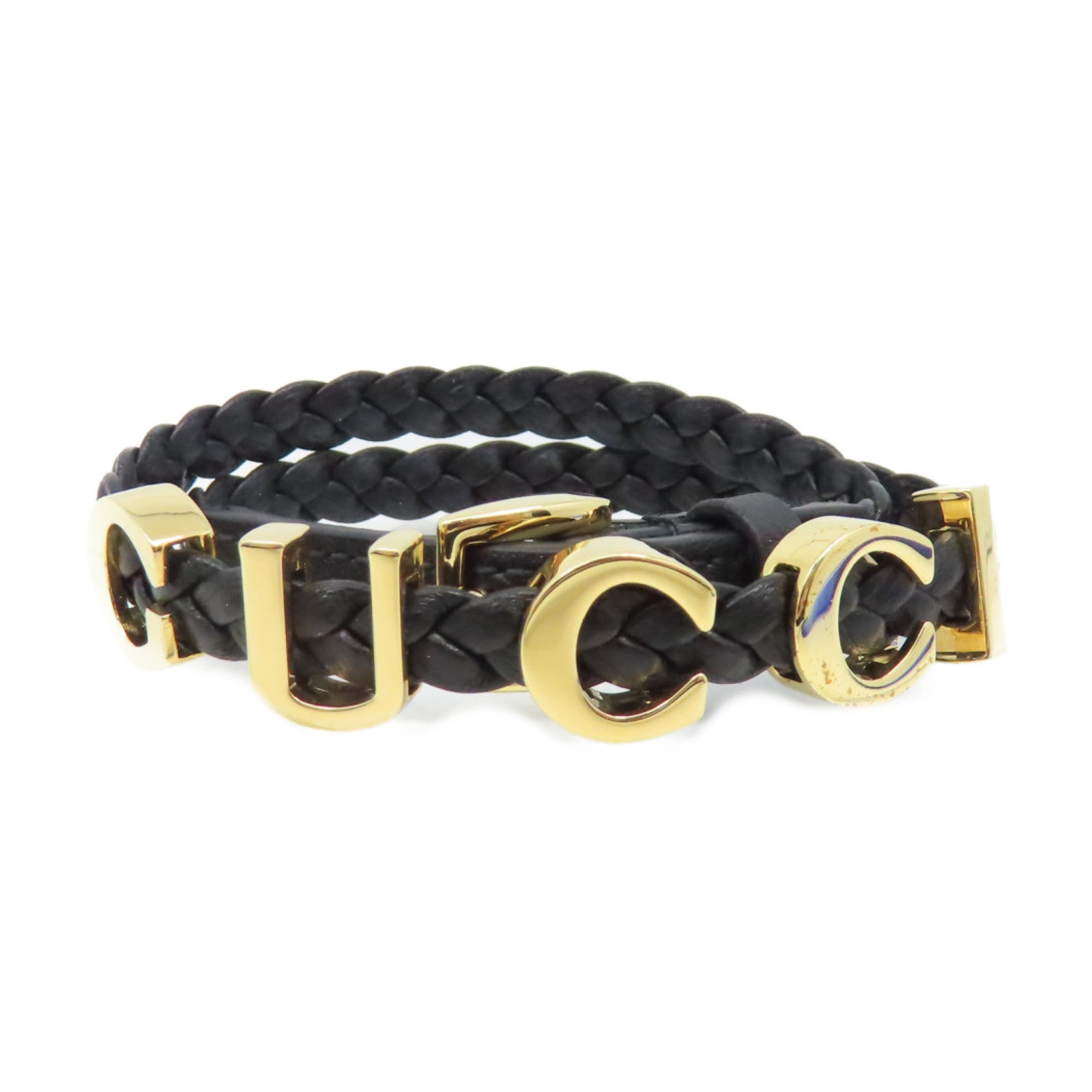 GUCCI 【激減優惠】牛皮皮革Gucci Choker項圈黑色/金色