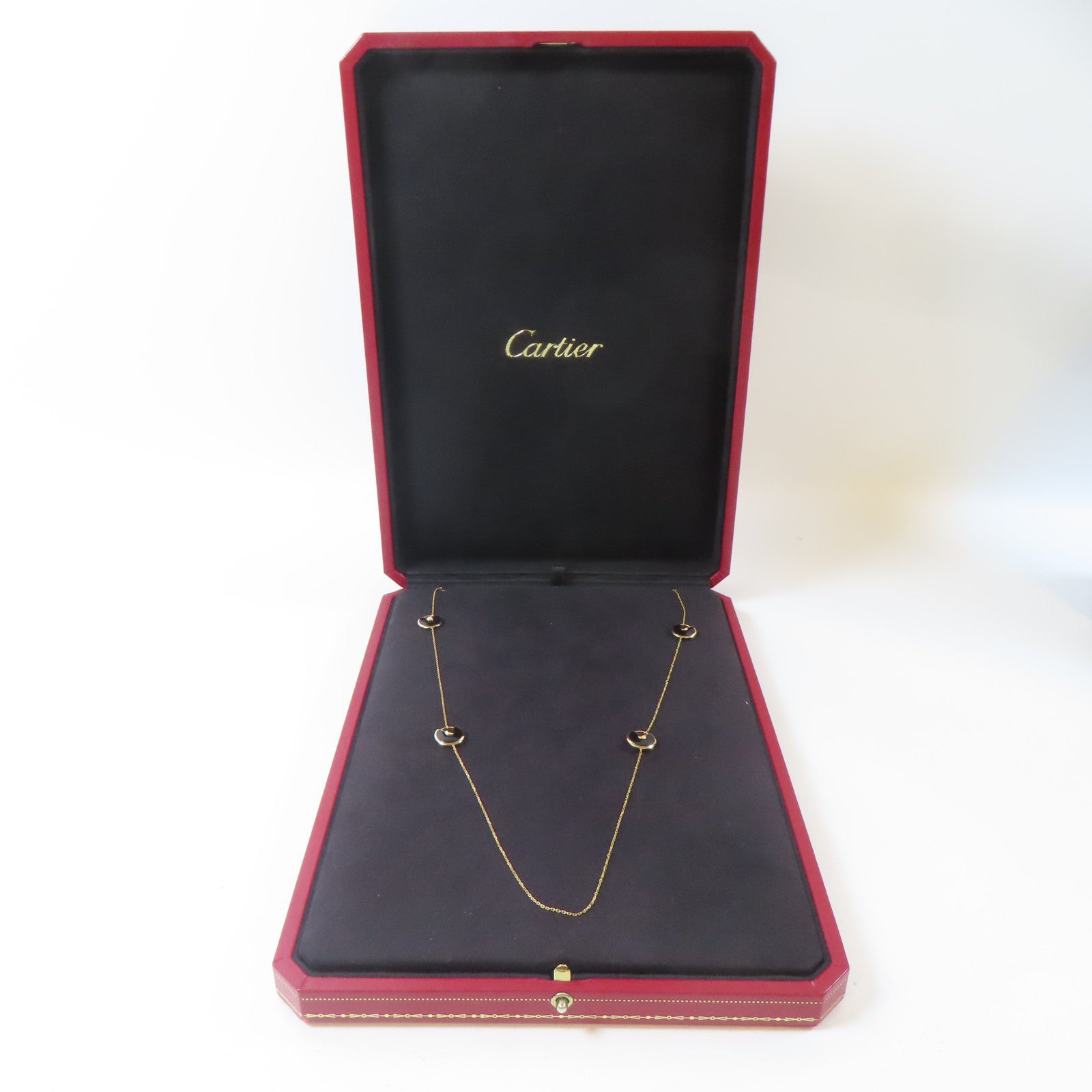 CARTIER 18K玫瑰金Amulette De Cartier項鍊#90cm