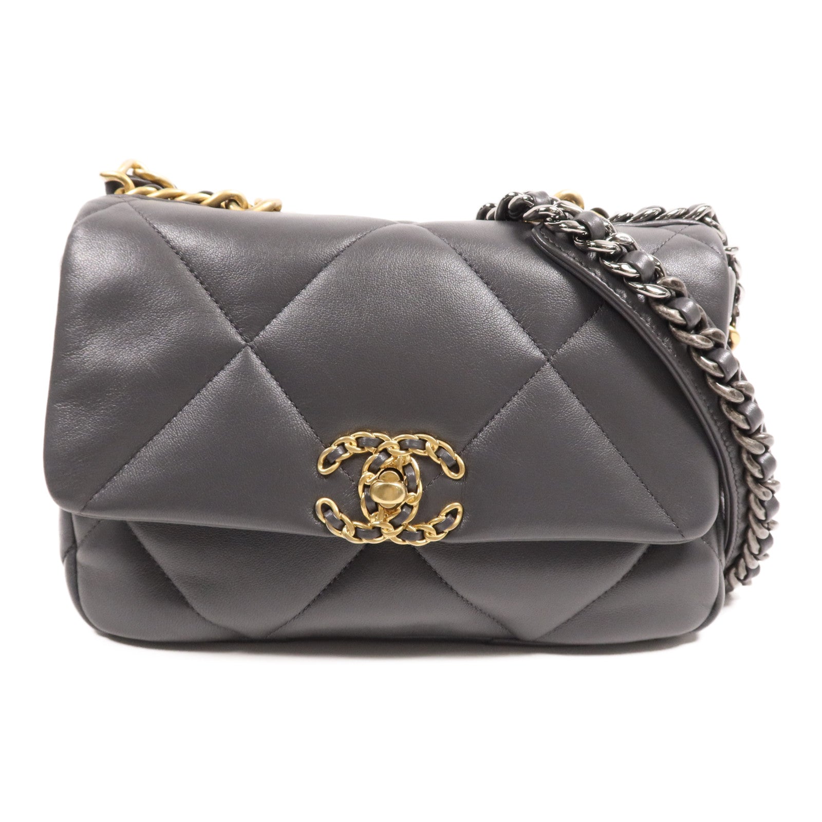 CHANEL 羊皮皮革C19 Small鏈帶肩背袋