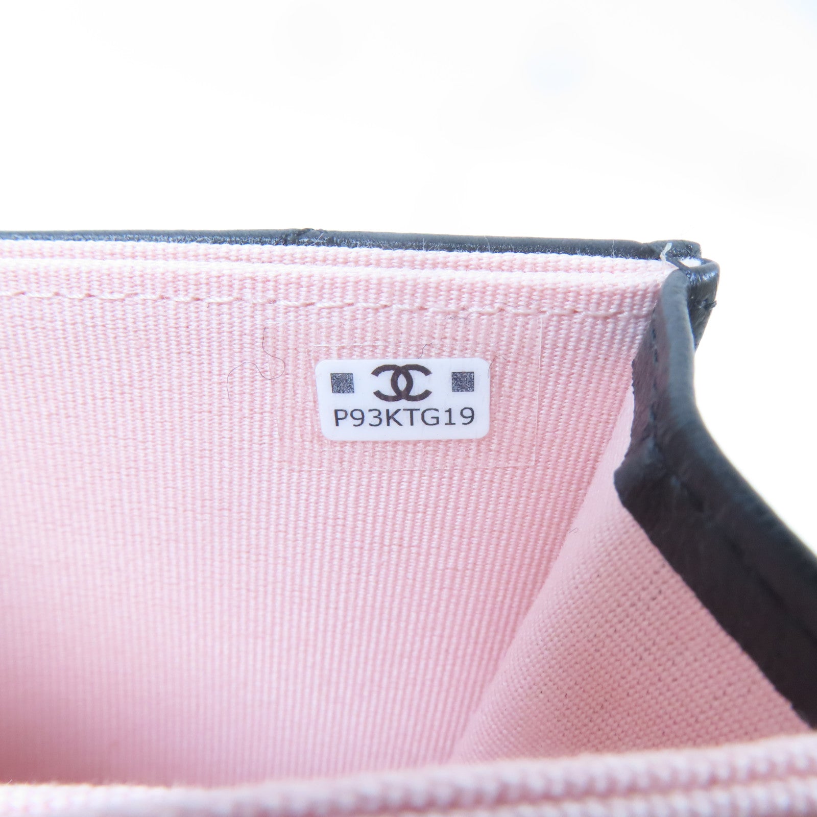 CHANEL 菱格羊皮皮革Mini Wallet On Chain金扣鏈帶肩背袋黑色/粉紅色