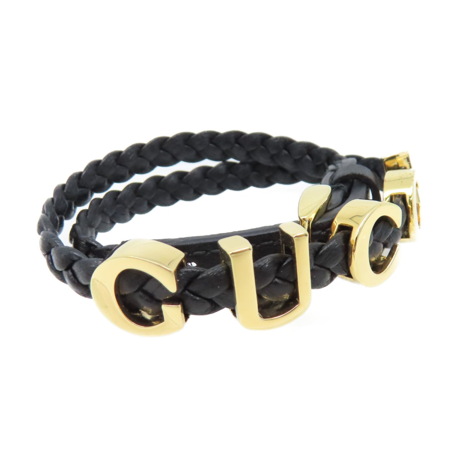 GUCCI 【激減優惠】牛皮皮革Gucci Choker項圈黑色/金色