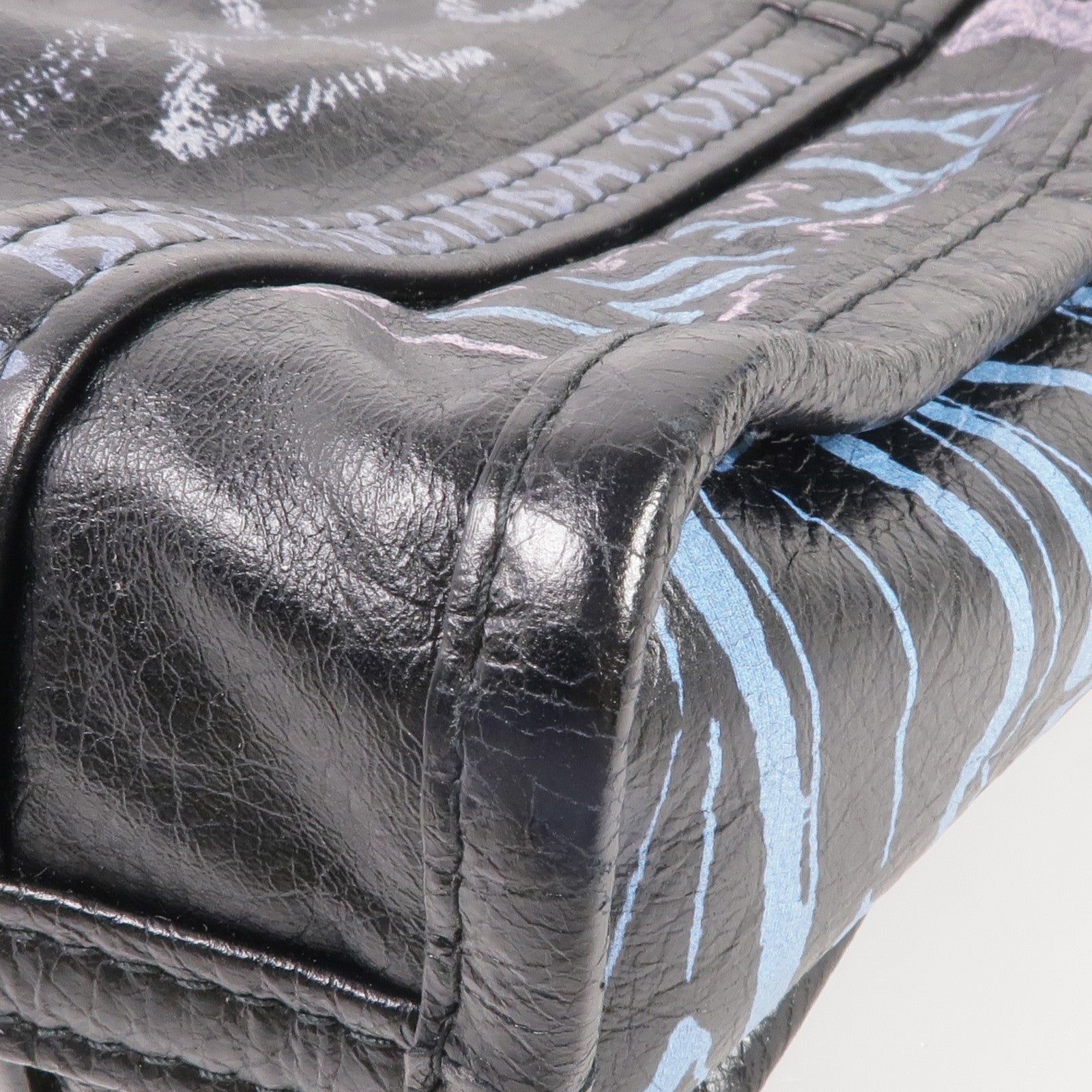 BALENCIAGA 牛皮皮革2 Way Shoulder銀扣手挽肩背兩用袋