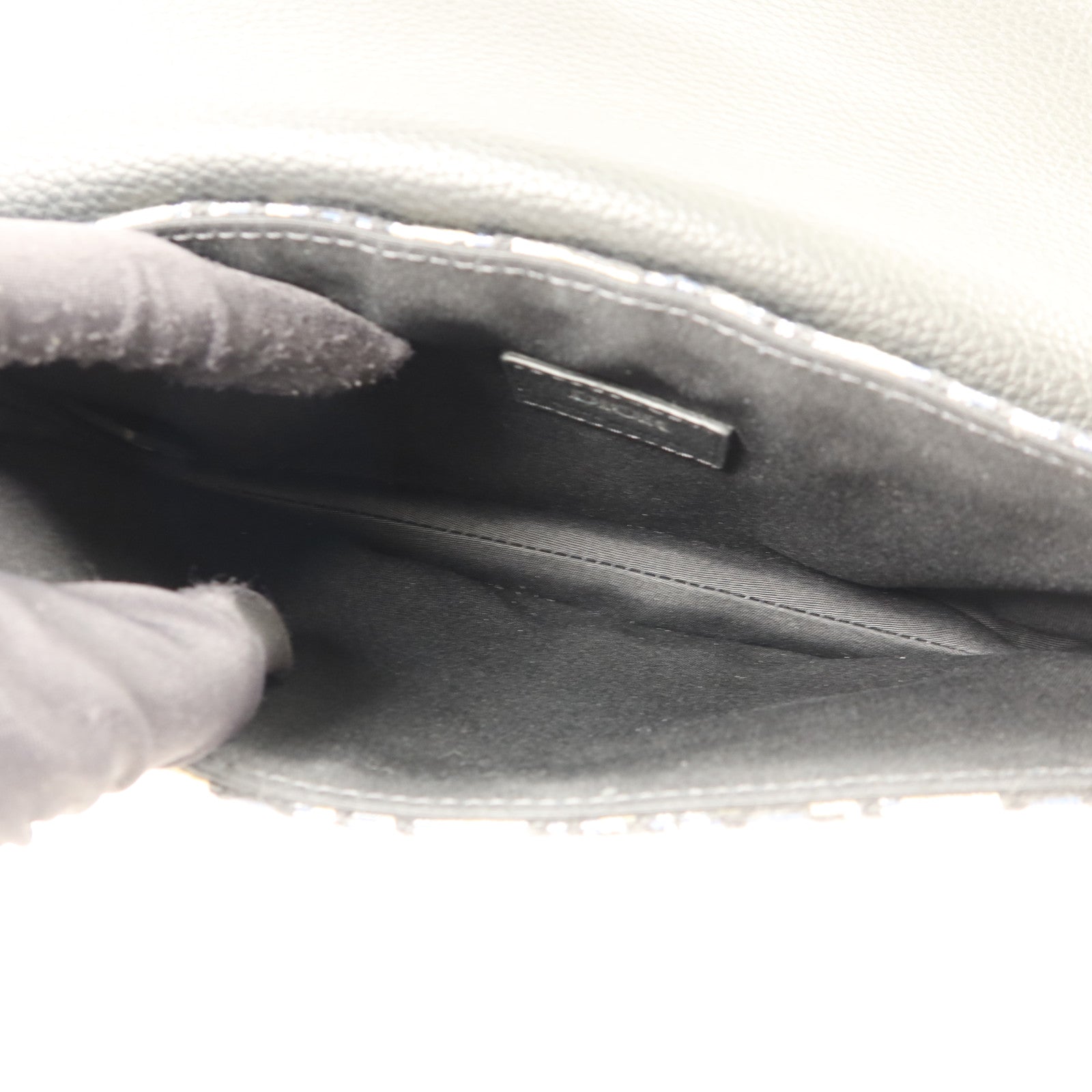 Dior 帆布Saddle Pouch Crossbody Bag銀扣肩背袋