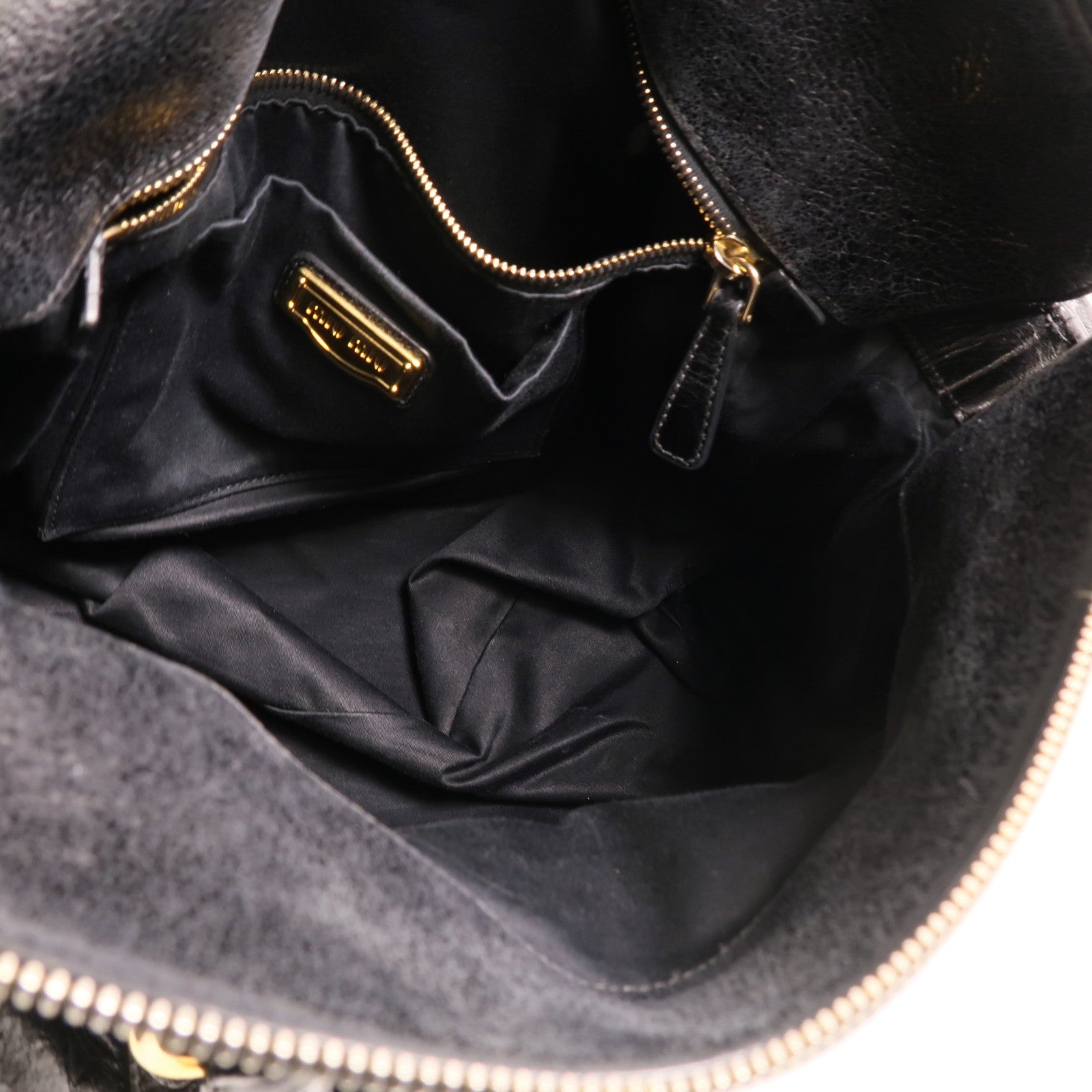 Miu Miu 牛皮皮革2 Way Bag金扣手挽肩背兩用袋